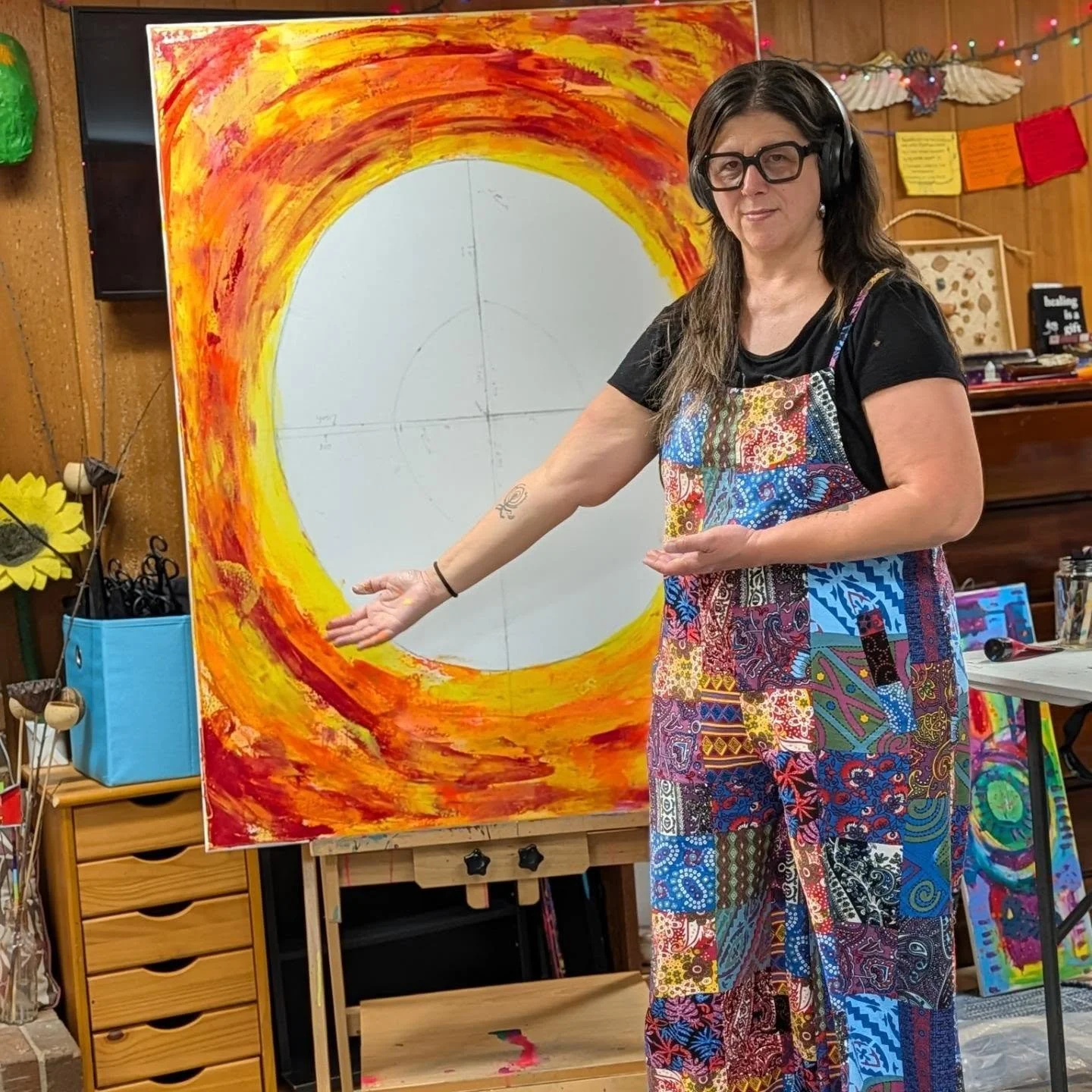 Work in progress for my upcoming show @ws_wellnesscollective opening on November 6th!

This piece has had my attention for two weeks or more, trying to get the oval right. Math has left my brain and is quite arduous for me to access. Earlier in my ti