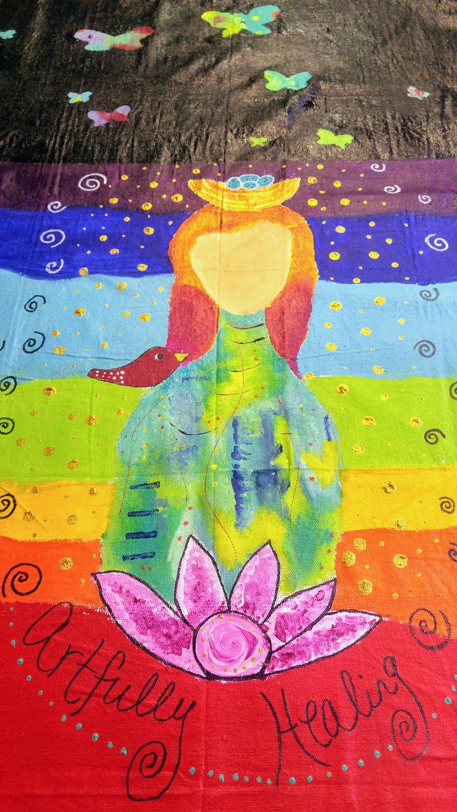 Artfully Healing with Toni Becker, mixed media art and therapeutic healing art service