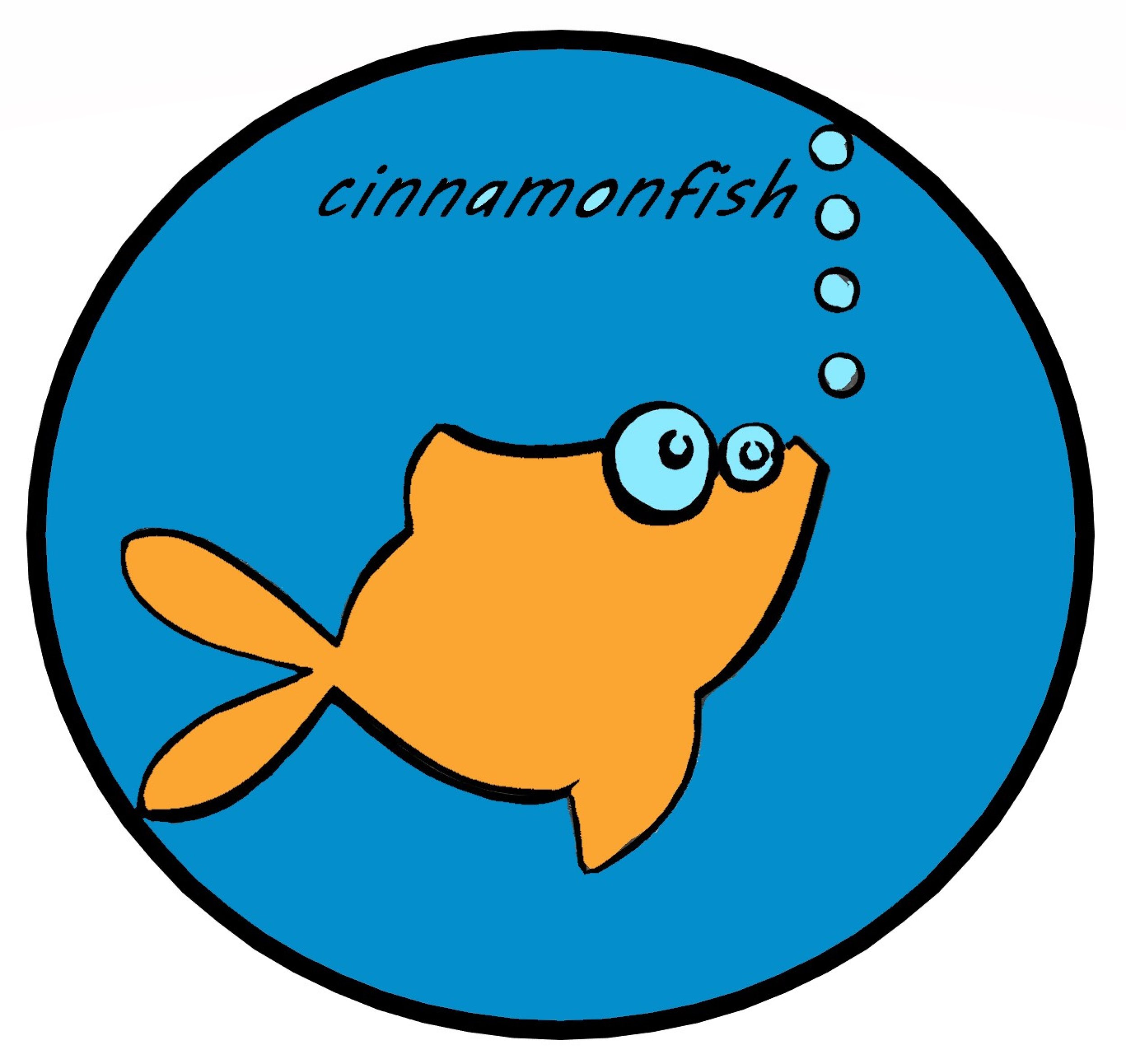 The Cinnamonfish design for the angler in the family. Fish are cute too ... sometimes to cute ... Can't afford not to be so cute.