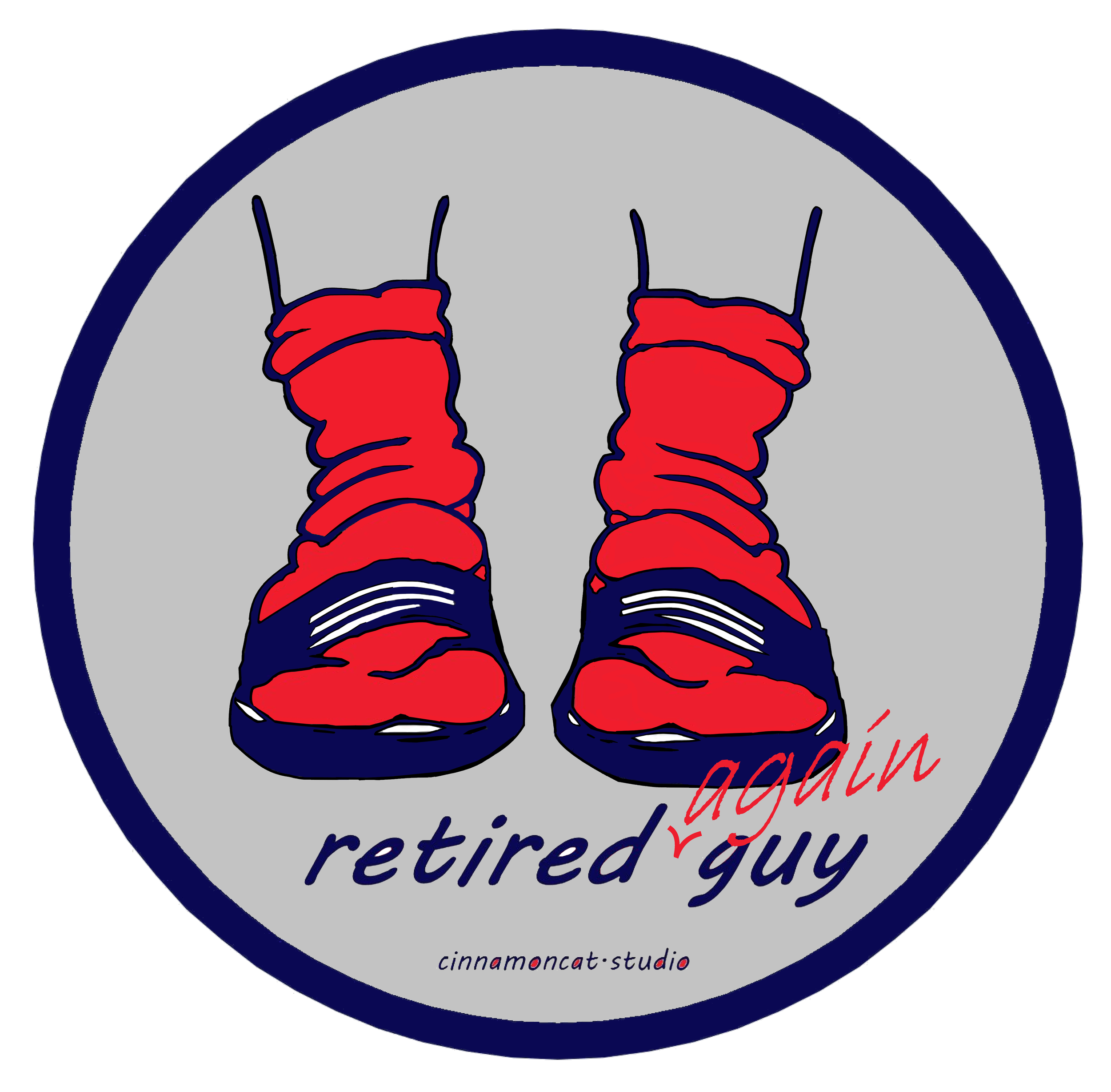 Special request design. 'guess re-retiring is a thing now days. So rad to double down on that retirement thing. (pensionering, fratraeden)