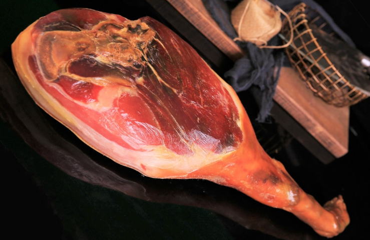 an entire cured ham leg