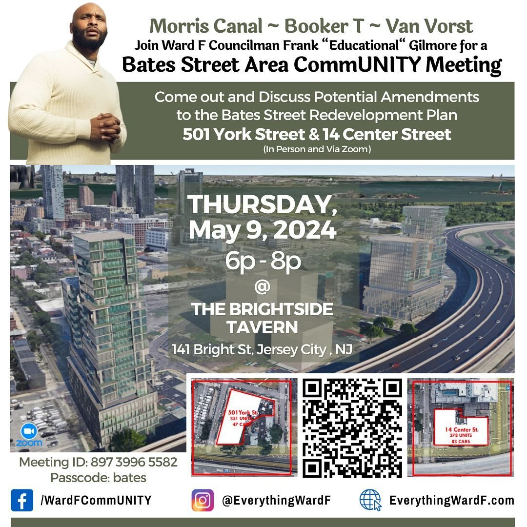 Tonight 👉🏽Join us at Brightside Tavern to discuss potential amendments to the Bates Street Redevelopment plan for 501 York Street and 1414 Center Street more info on the flyer.

Zoom is available if can not attend in person 

Meeting ID: 897 3996 5