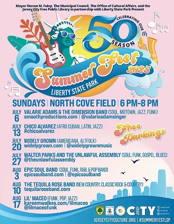 ✨ 2025 SUMMERFEST CONCERT SERIES ✨
Sundays | North Cove Field | 6 PM - 8 PM SWIPE TO SEE TUESDAY SCHEDULE
Get ready for an unforgettable summer of live music, fresh air, and community fun! Mark your calendars for this incredible lineup:
🎤 July 6