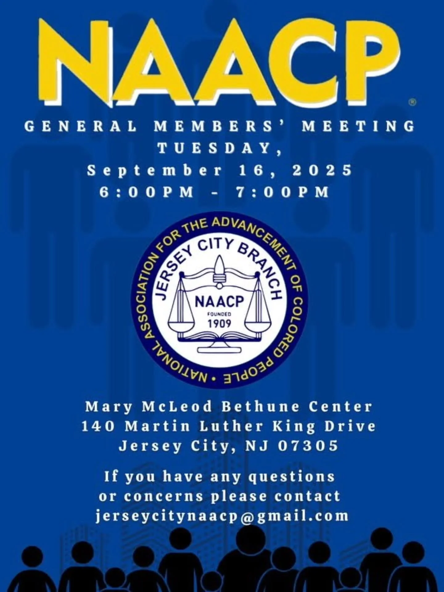 Are you a member of the NAACP? Their next meeting is next week.