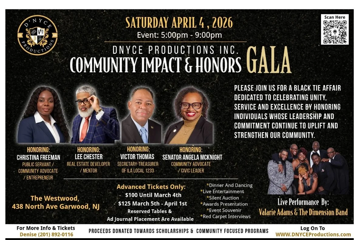 Last call for discounted tickets on sale now DNYCE Productions invites you to join for a lavish evening of exquisite dining, live entertainment, a red carpet experience, and lots of beautiful new memories all while honoring individuals who impact and