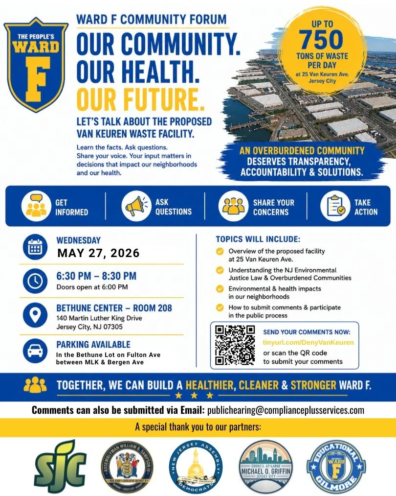 🚨 OUR COMMUNITY. OUR HEALTH. OUR FUTURE. 🚨

Some may think this proposed waste transfer facility at 25 Van Keuren Avenue isn't a Ward F issue because it isn't physically located in Ward F. But air pollution, truck traffic, and environmental impacts