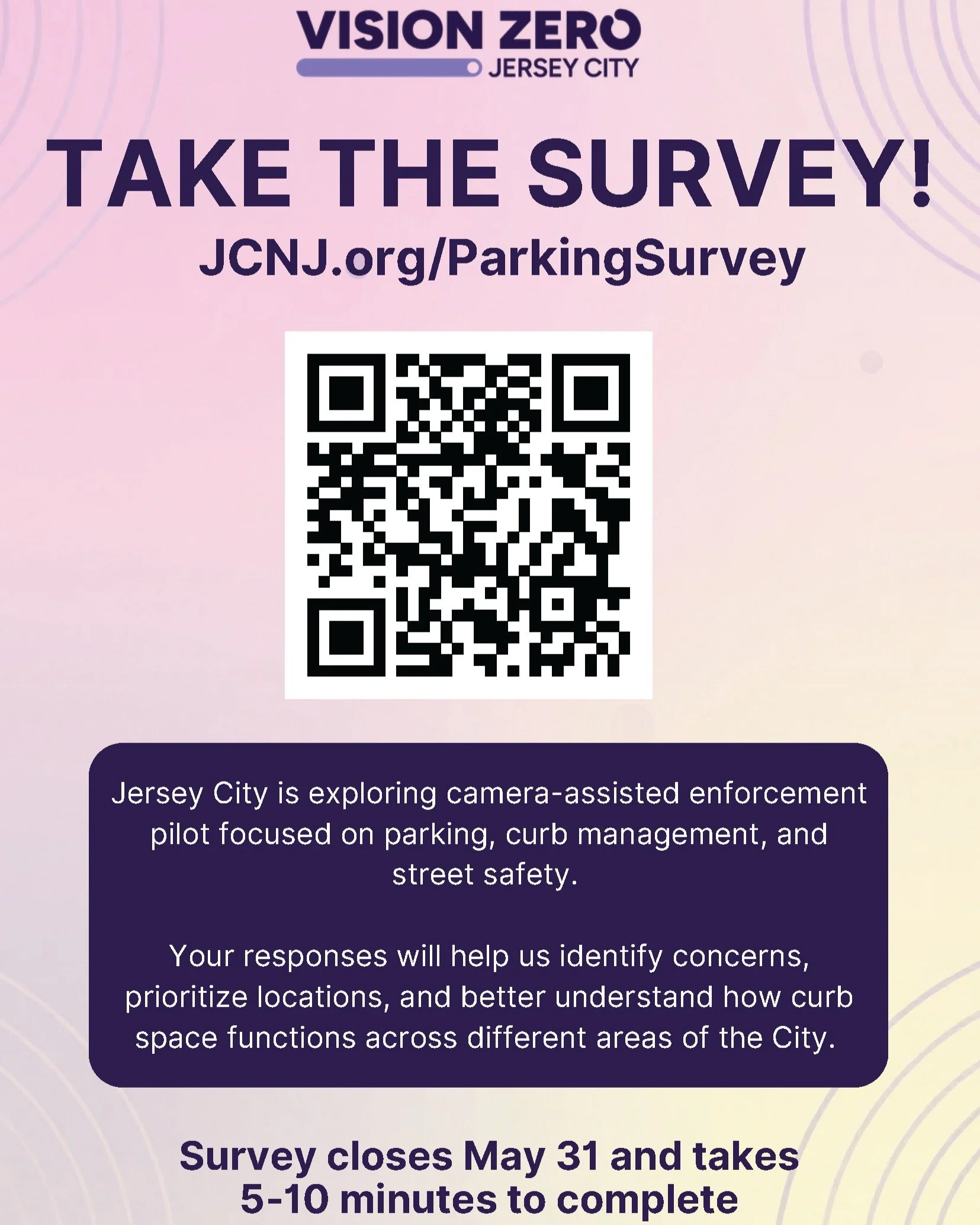 🚗 YOUR INPUT MATTERS: JERSEY CITY PARKING ENFORCEMENT SURVEY 🚗

Jersey City is exploring a camera-assisted parking enforcement pilot, and before any locations are selected, residents have an opportunity to weigh in.

What does that mean?

Camera-as