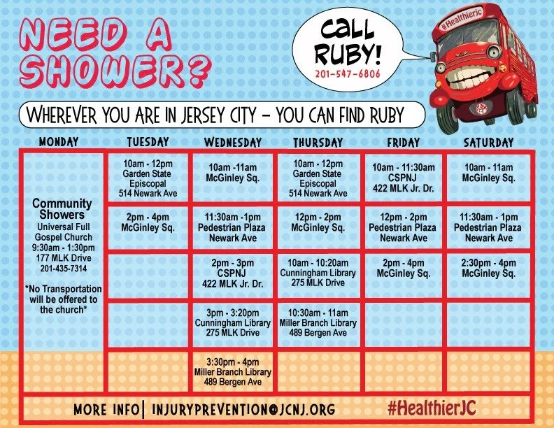 🚌💜 HAVE YOU HEARD OF THE RUBY BUS? 💜🚌

The RUBY Bus, operated through HealthierJC, is a mobile outreach program that brings essential services directly to residents throughout Jersey City.

The bus is designed to support individuals experiencing 