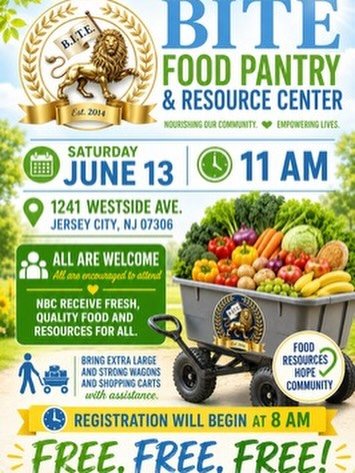 Don&rsquo;t Miss The Bite Food Pantry June 13th at 11am Details on Flyer