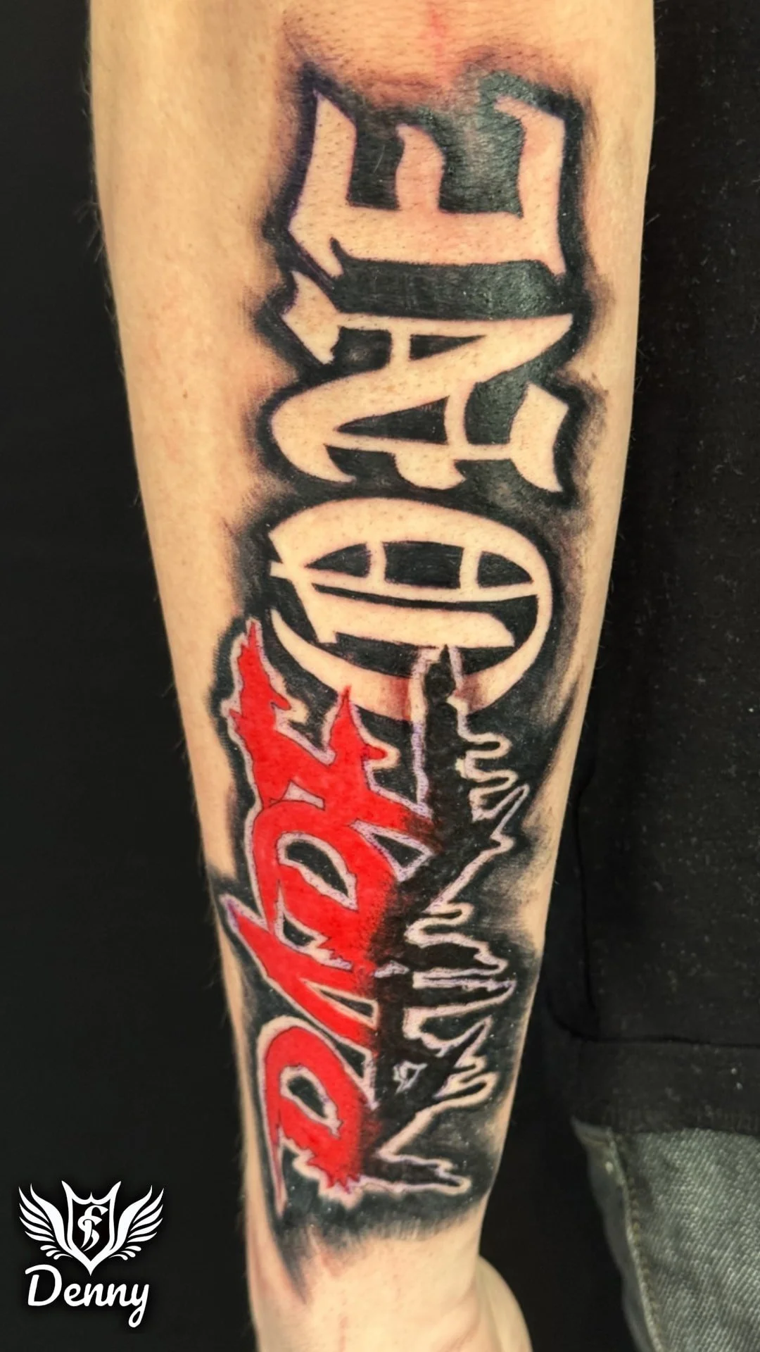 Forearm Font Rare One Tattoo by Denny -min.JPG