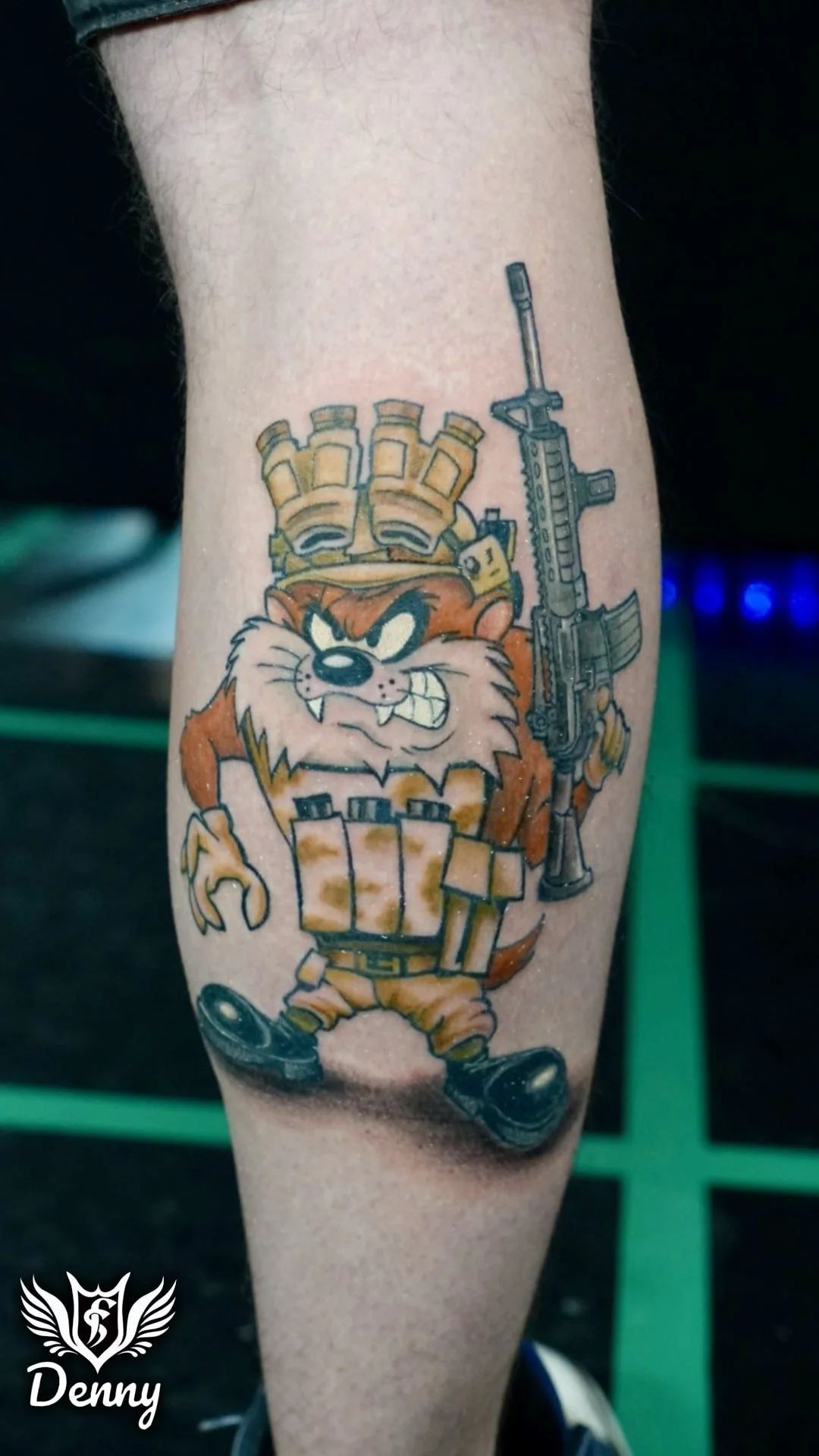 Full Colour Cameo Tasmanian Devil Tattoo by Denny-min.JPG