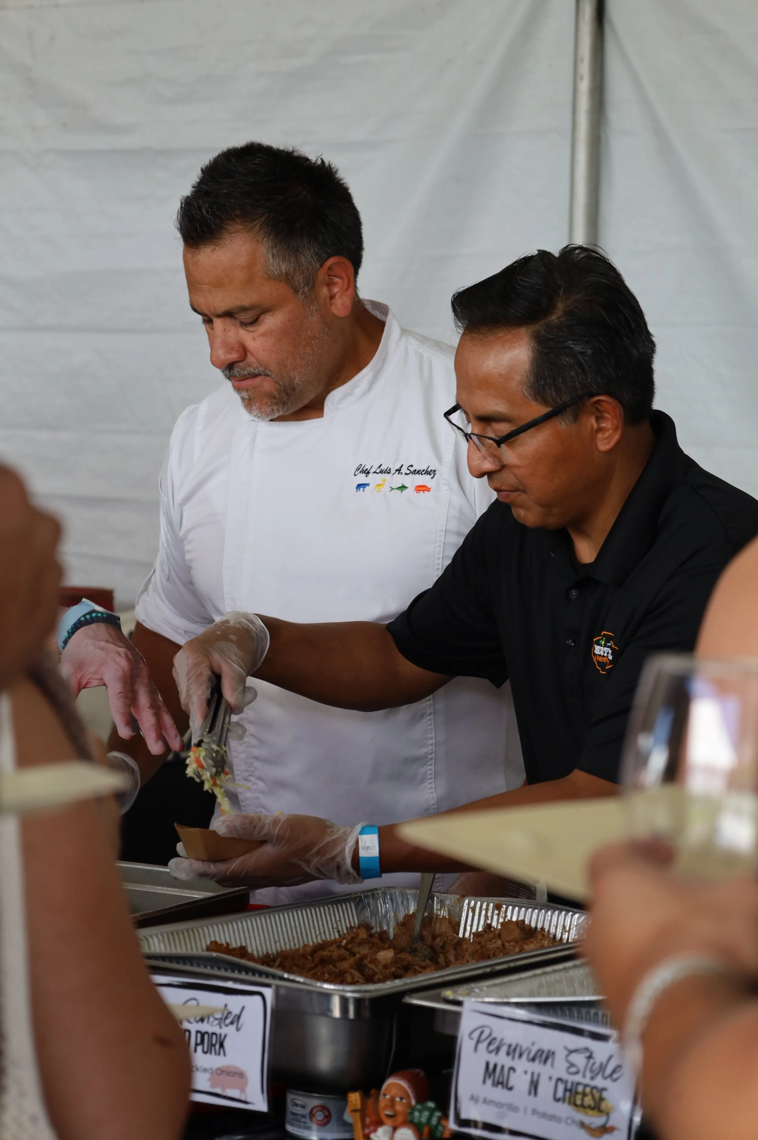 Chef Luis Sanchez and General Manager Maurino Jimenez of Mouthful Eatery at Conejo Food &amp; Wine Fest