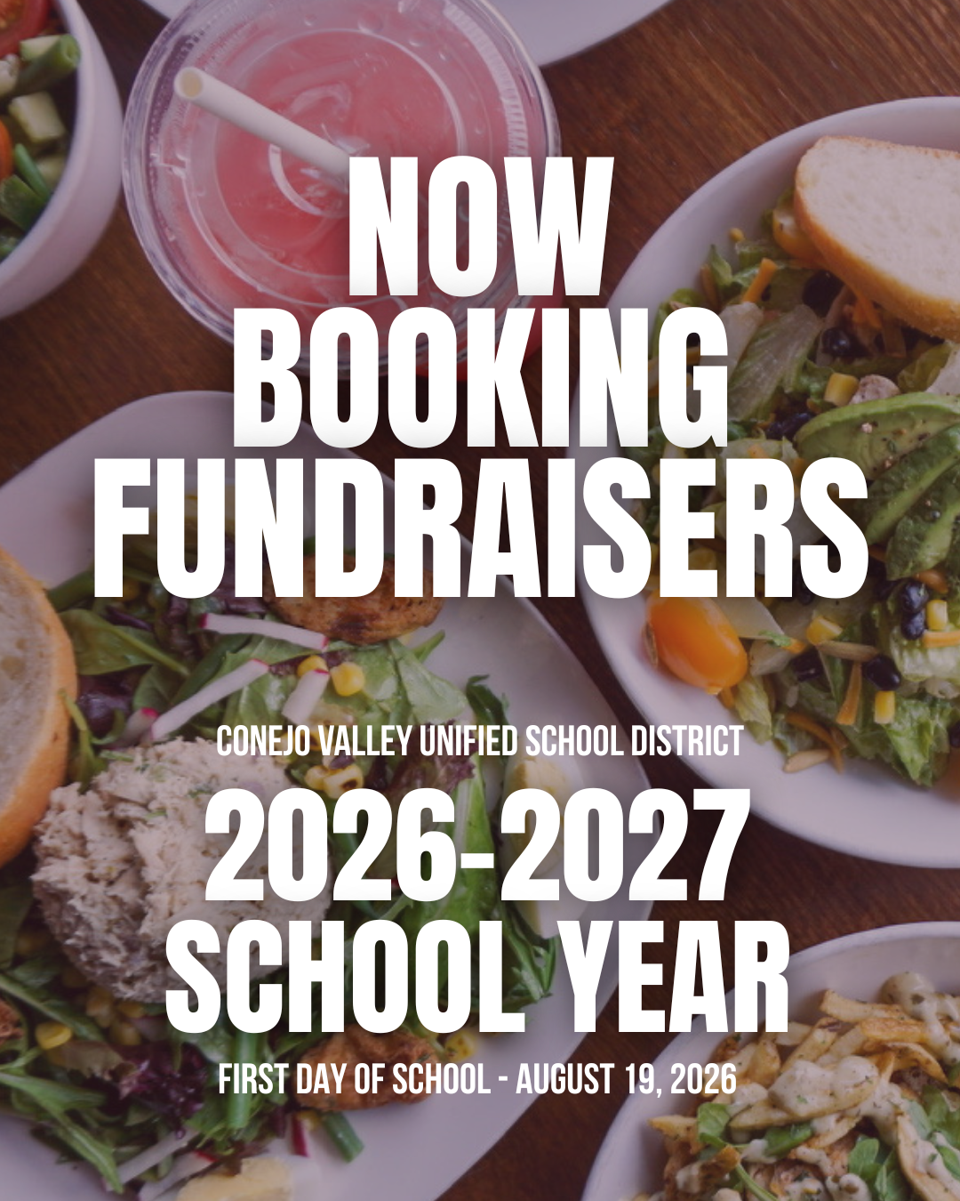 Back to School with CVUSD — All Day Restaurant Fundraisers Now Booking!
