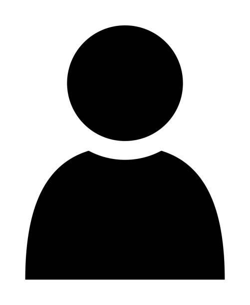 Generic user icon with a silhouette of a person on a white background