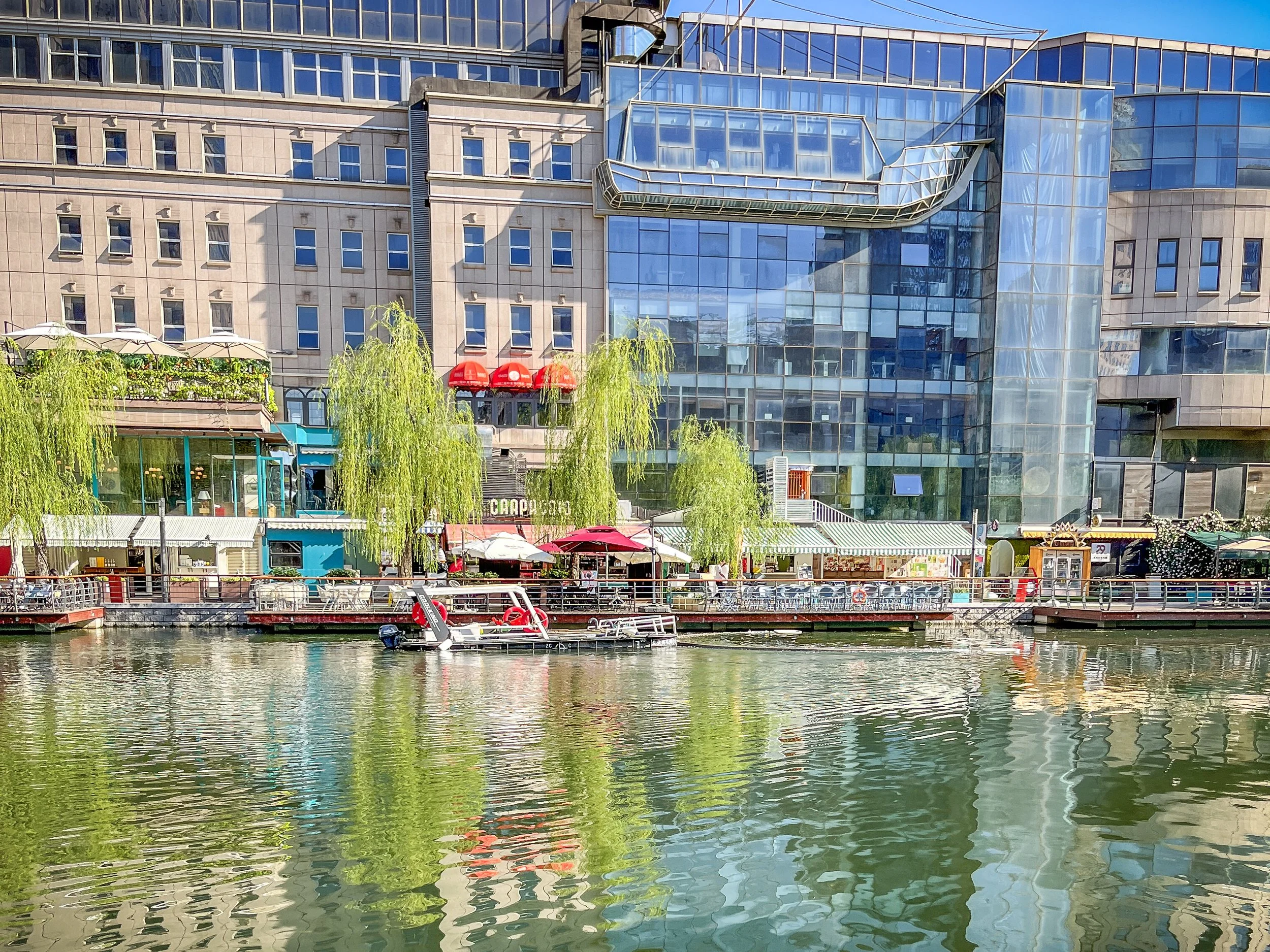 The river gets cleaned regularly.