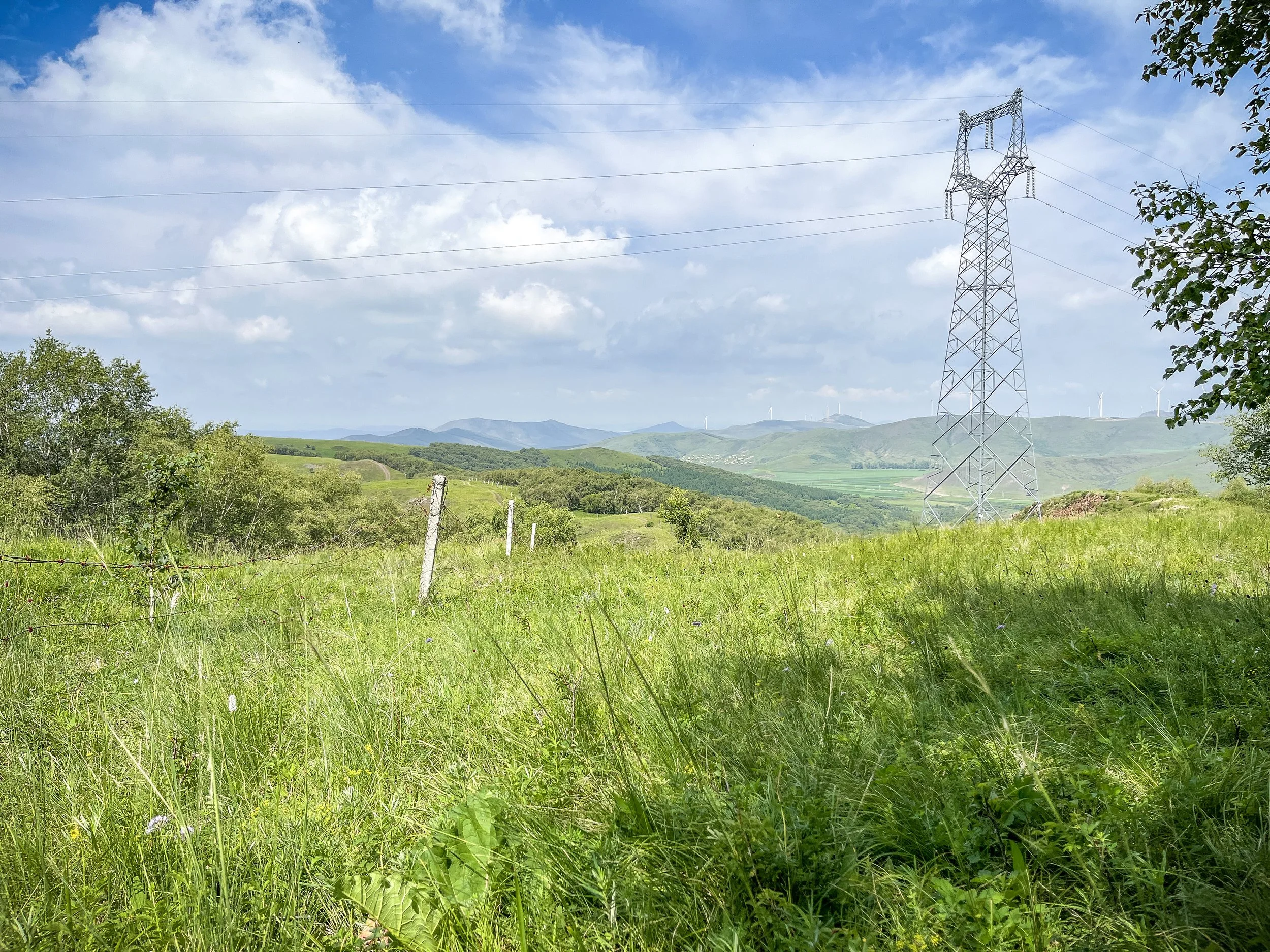 Looking west, a pit stop before a steep hike.