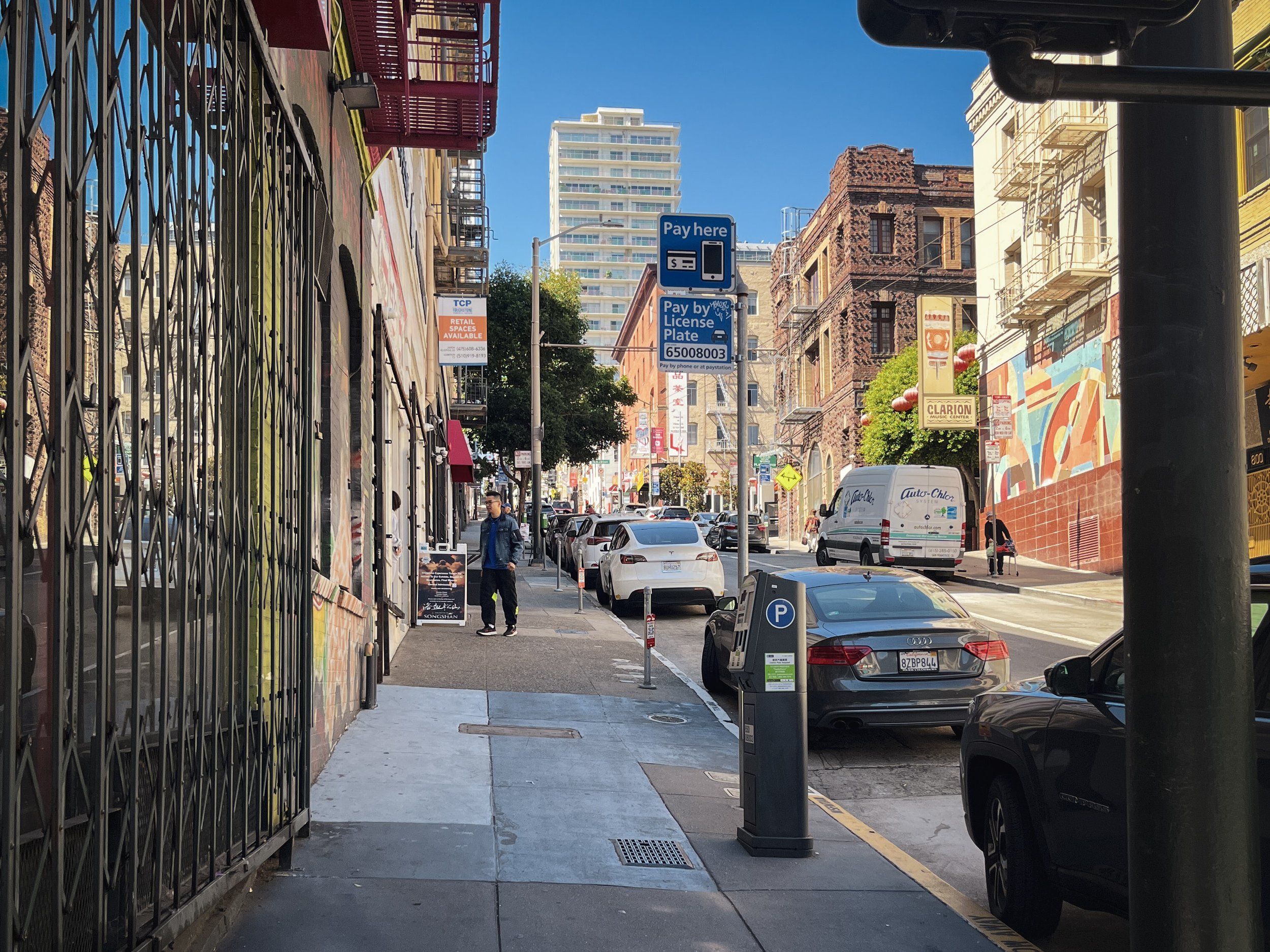 Hilly side streets are the norm.