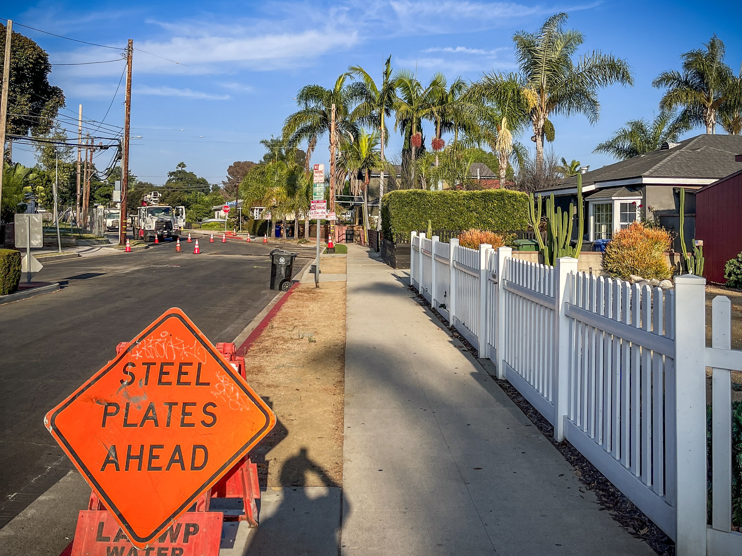 Side street road work, Venice Beach.