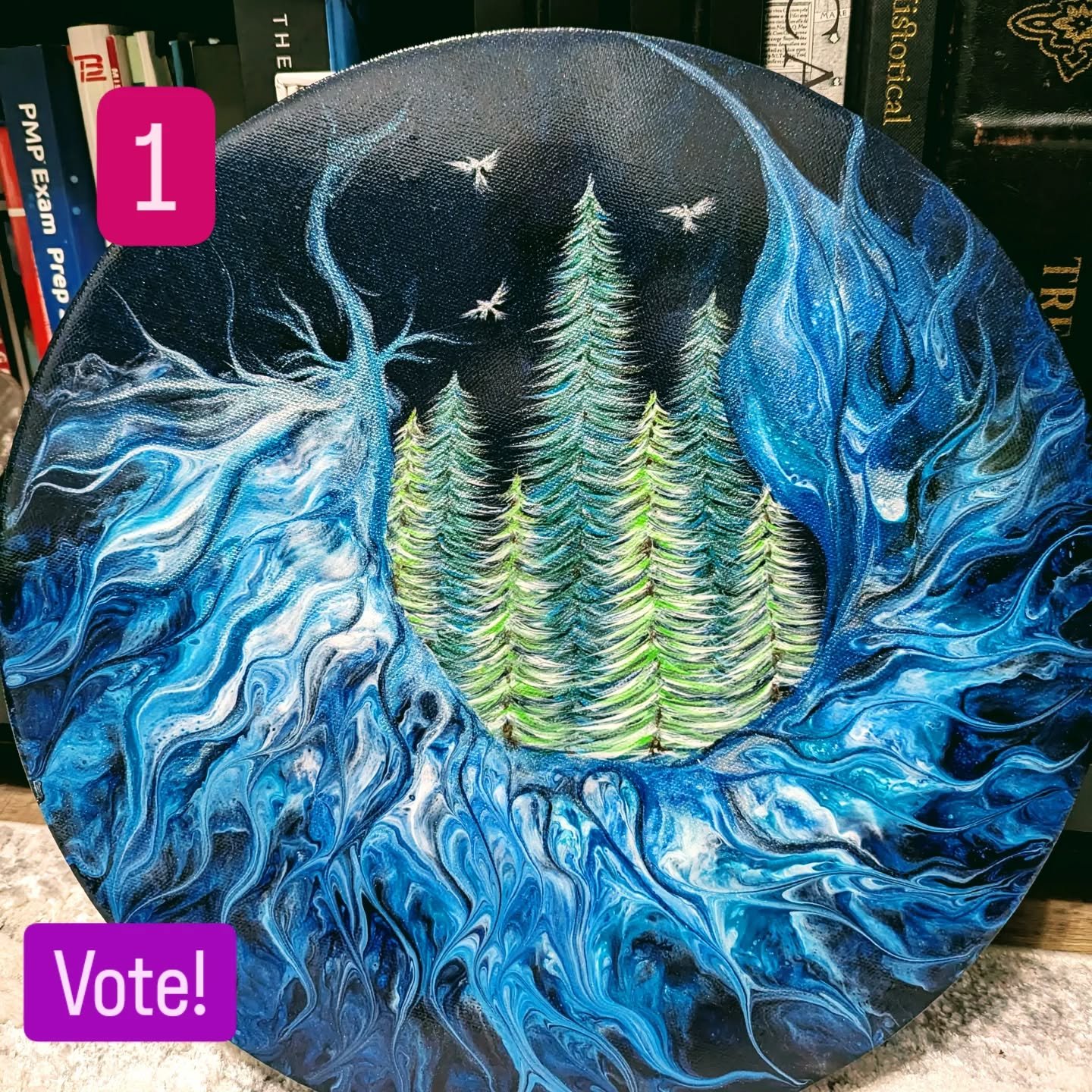 Vote for your favorite!  Please help me decide 🙏
I'm submitting a piece for an exhibit called &quot;Lost in Blue&quot; at the @cannonbeachgallery  and I can't decide which one.... I'd love your feedback!

#artwork #abstractart #fluidart