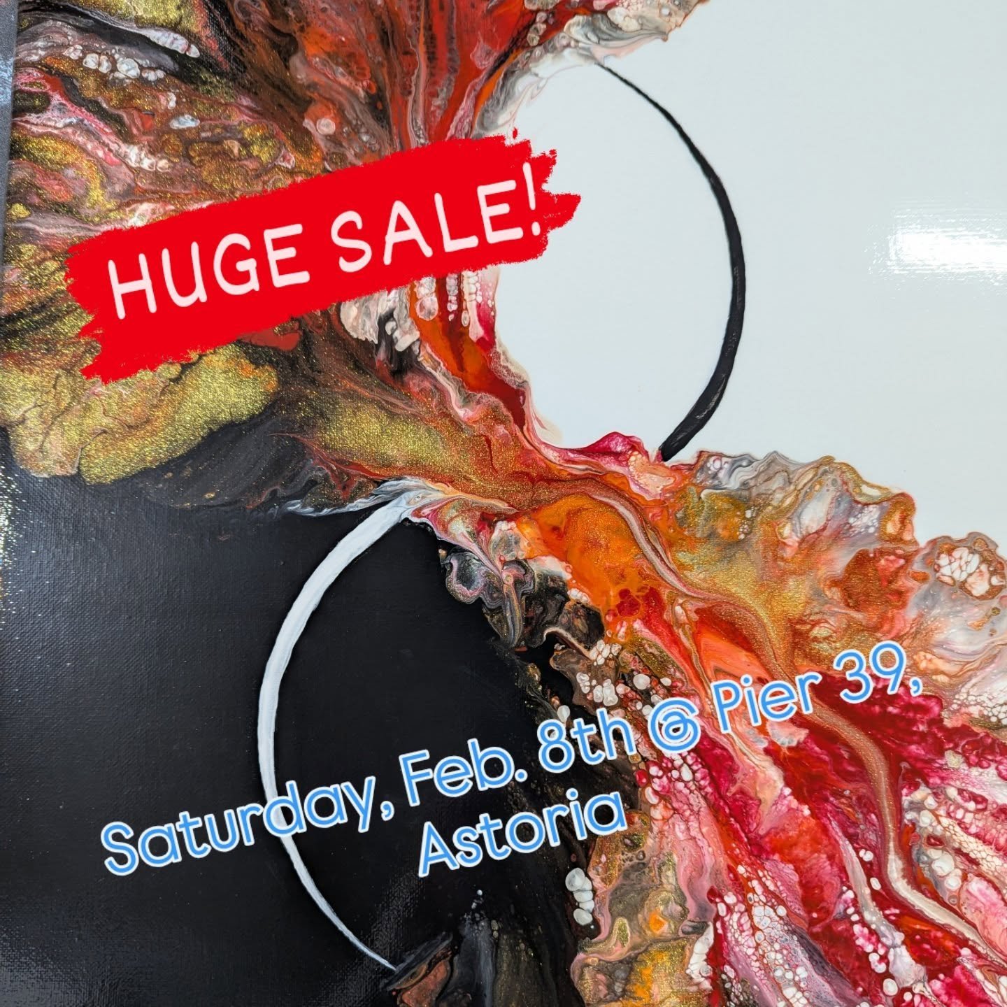 Nobody can enjoy my artwork if it's tucked away in my closet... I'm having a HUGE new year SALE on Saturday, Feb. 8th from 3 - 7pm. on Pier 39 during the 💘 Love on Pier 39 💕 event.

If you've wanted one of my pieces, now is the time to buy!

Come a