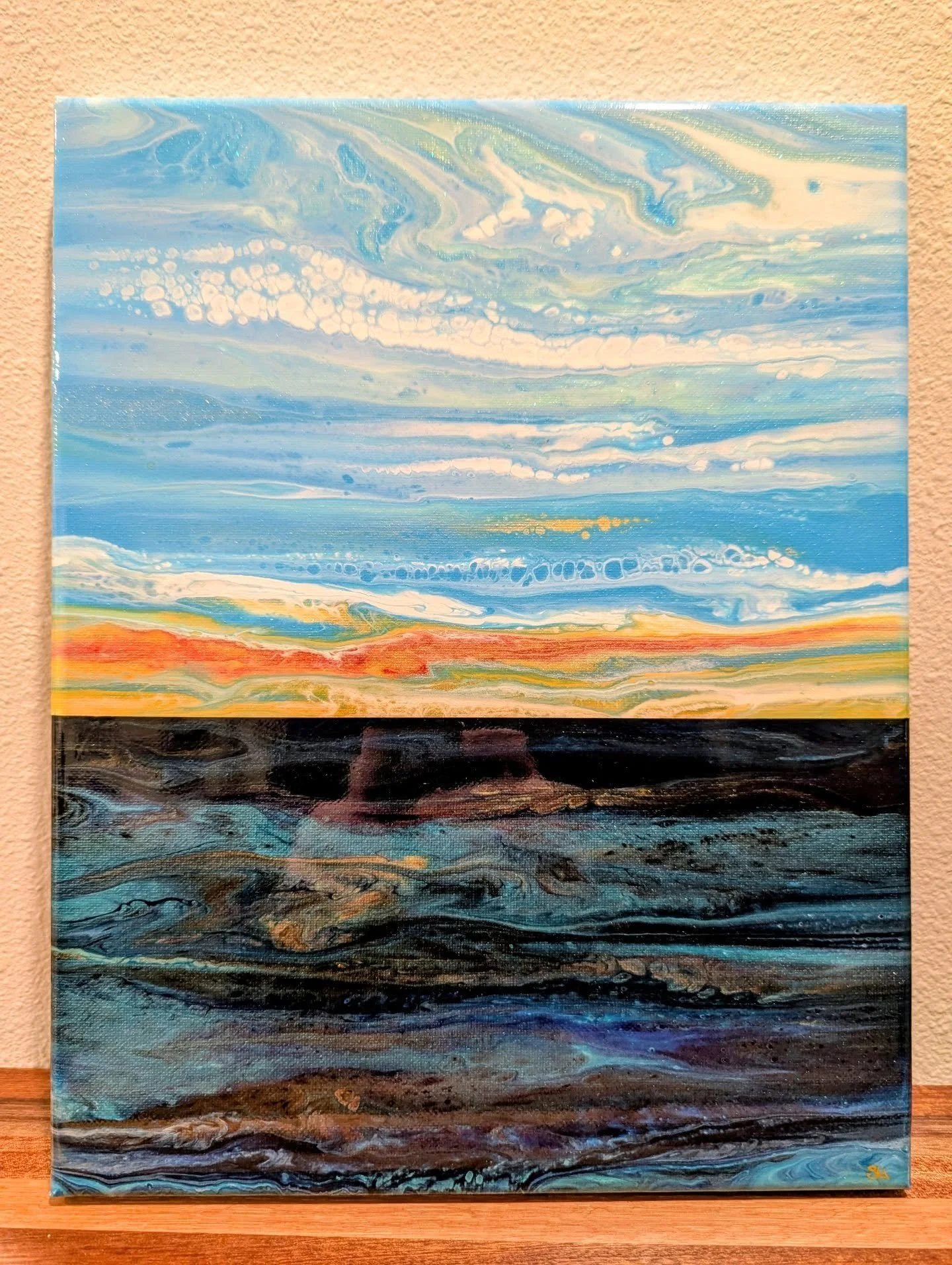 Wishing you a calm and reflective day 🩵
.
.
.
#fluidart #abstractart #oceaninspiredart #acrylicpouring