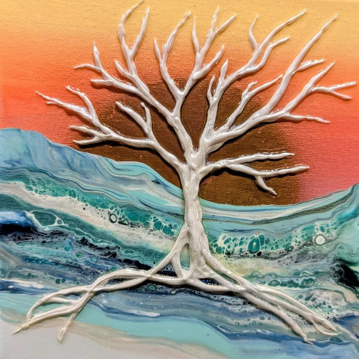 @astoria_artwalk is tomorrow! Come and hang out with me at @menageriecoopastoria any time between 1-4pm to see how the magic happens. Enjoy some refreshments and sweet treats while watching the fluid art process unfold.

See you tomorrow!

#shoplocal
