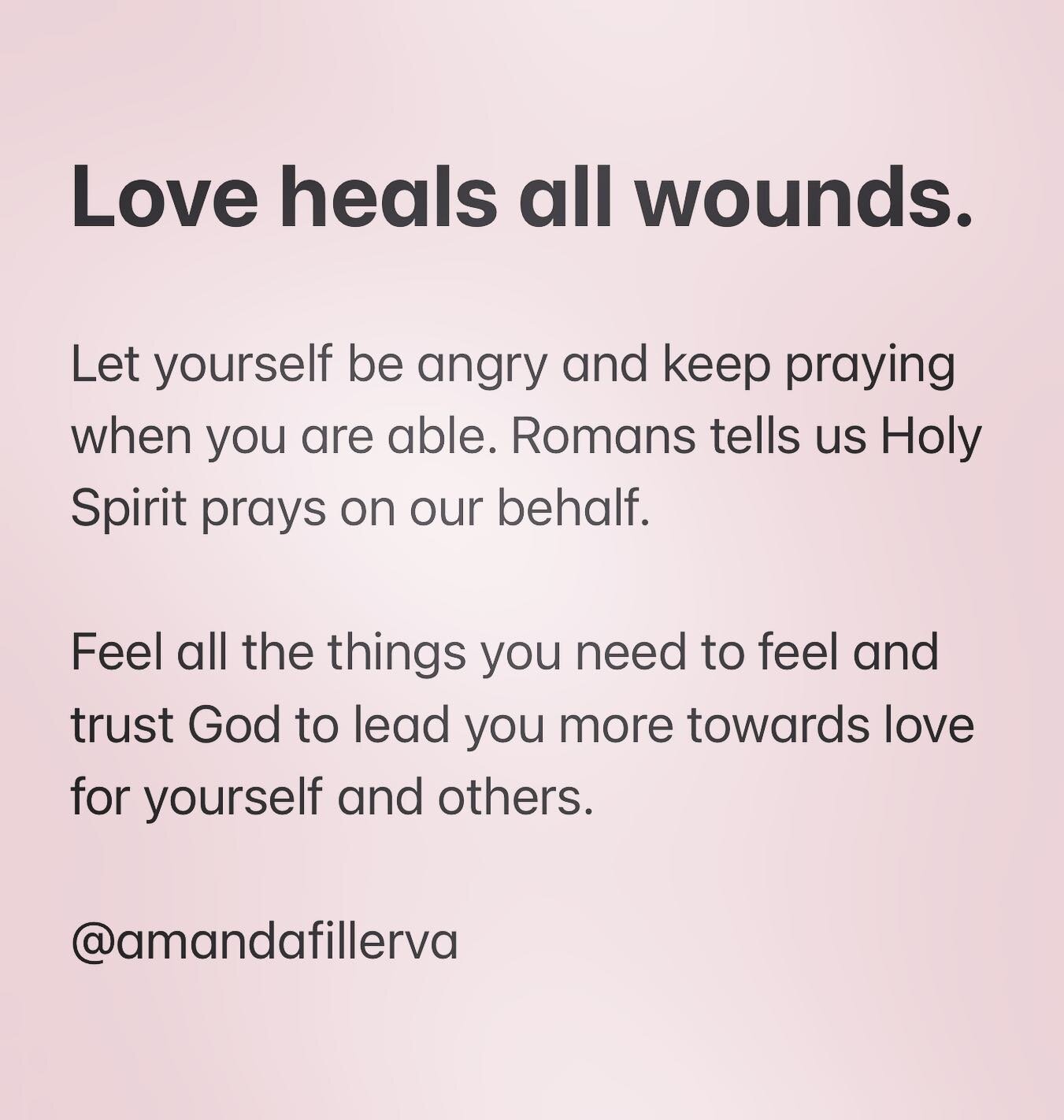 Feel what you need to feel and trust God. Don&rsquo;t suppress the feeling or you just won&rsquo;t heal. God will get the glory, sister. He fights for us we need only to be still.
#truth #godwins #lovemorehateless