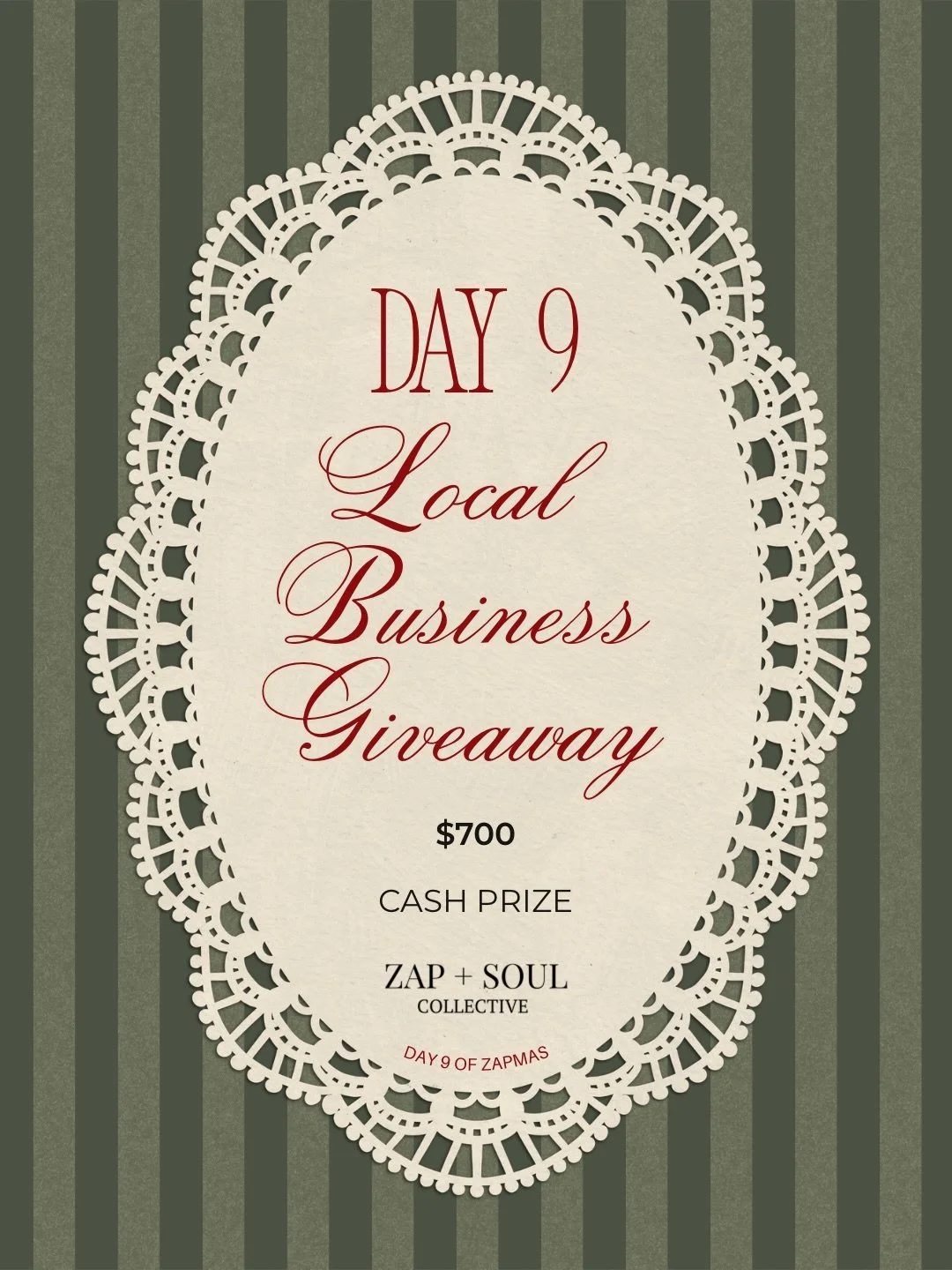 On the 9th day of Zapmas&hellip; Zap+Soul gifted me! ☁️

A local business giveaway with a cash prize of $700! 🫶🏼

HOW TO ENTER:
𓏏 FOLLOW @zapandsoul @elevynnelevyn @oddsandendslbk @makeupbymaddyb @the_toxboxlbk @mybrowgoddess @bouncingovertherainb