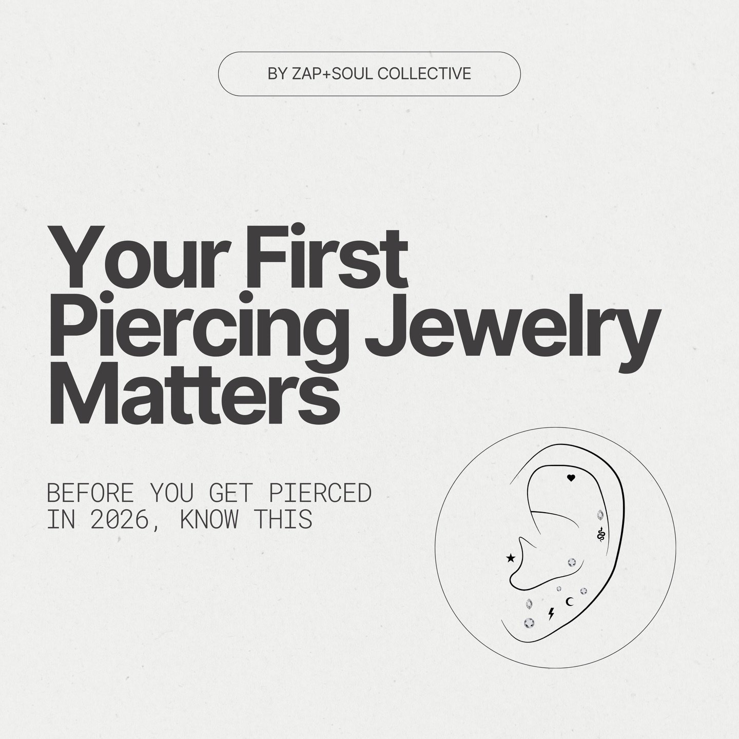 We&rsquo;re committed to giving you and your littles the safest piercing experience possible! And that starts with the metals we choose. ✨ 

At Zap + Soul Collective, we only pierce with high‑quality materials. Come get pierced with us 👂🏼🪡