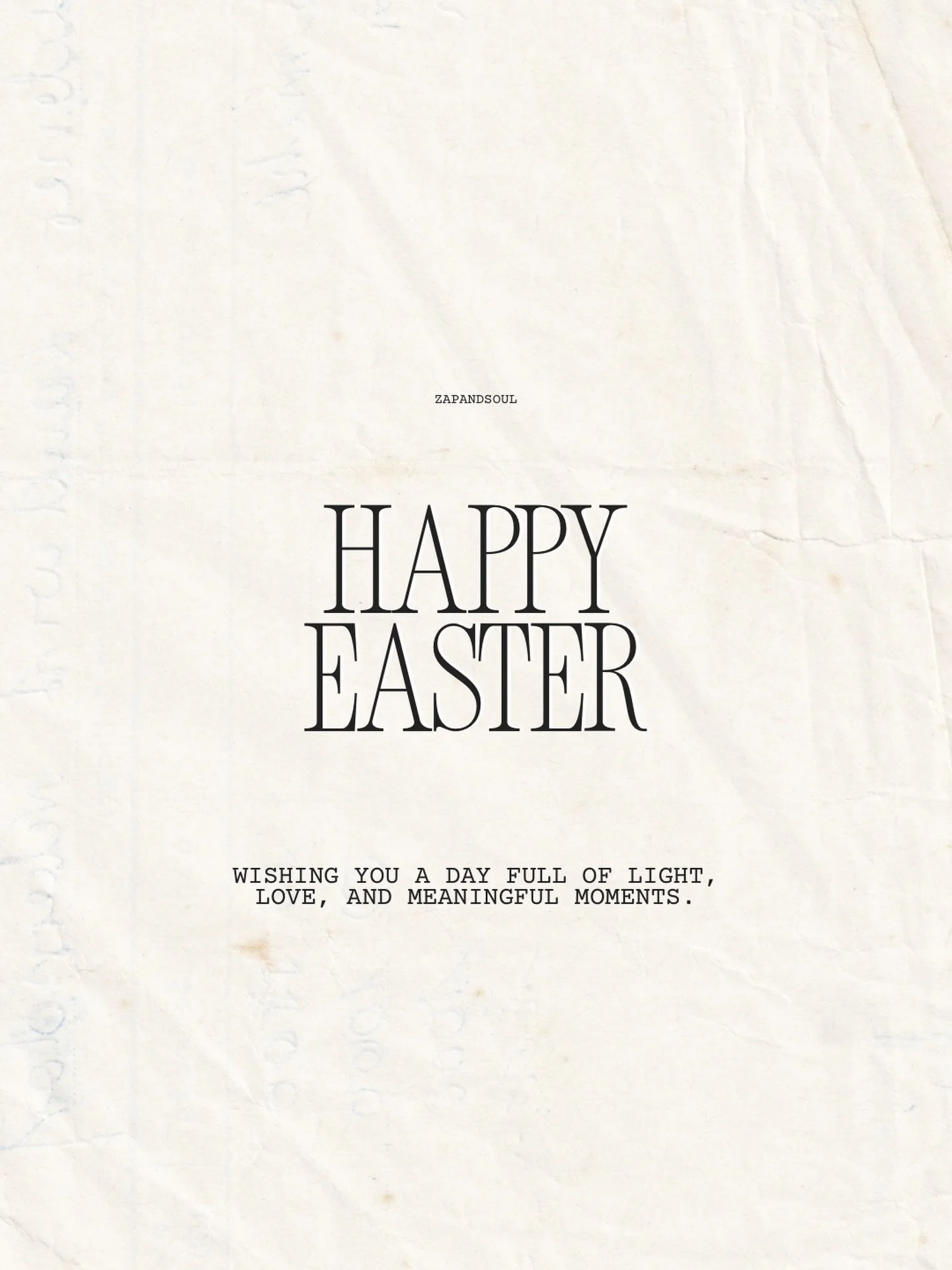 Happy Easter from Zap+Soul Collective 🫶🏼

Wishing you a day full of light, love, and meaningful moments, whether you&rsquo;re celebrating with loved ones or taking a moment to slow down and be present. We&rsquo;re so thankful for each of you 💫