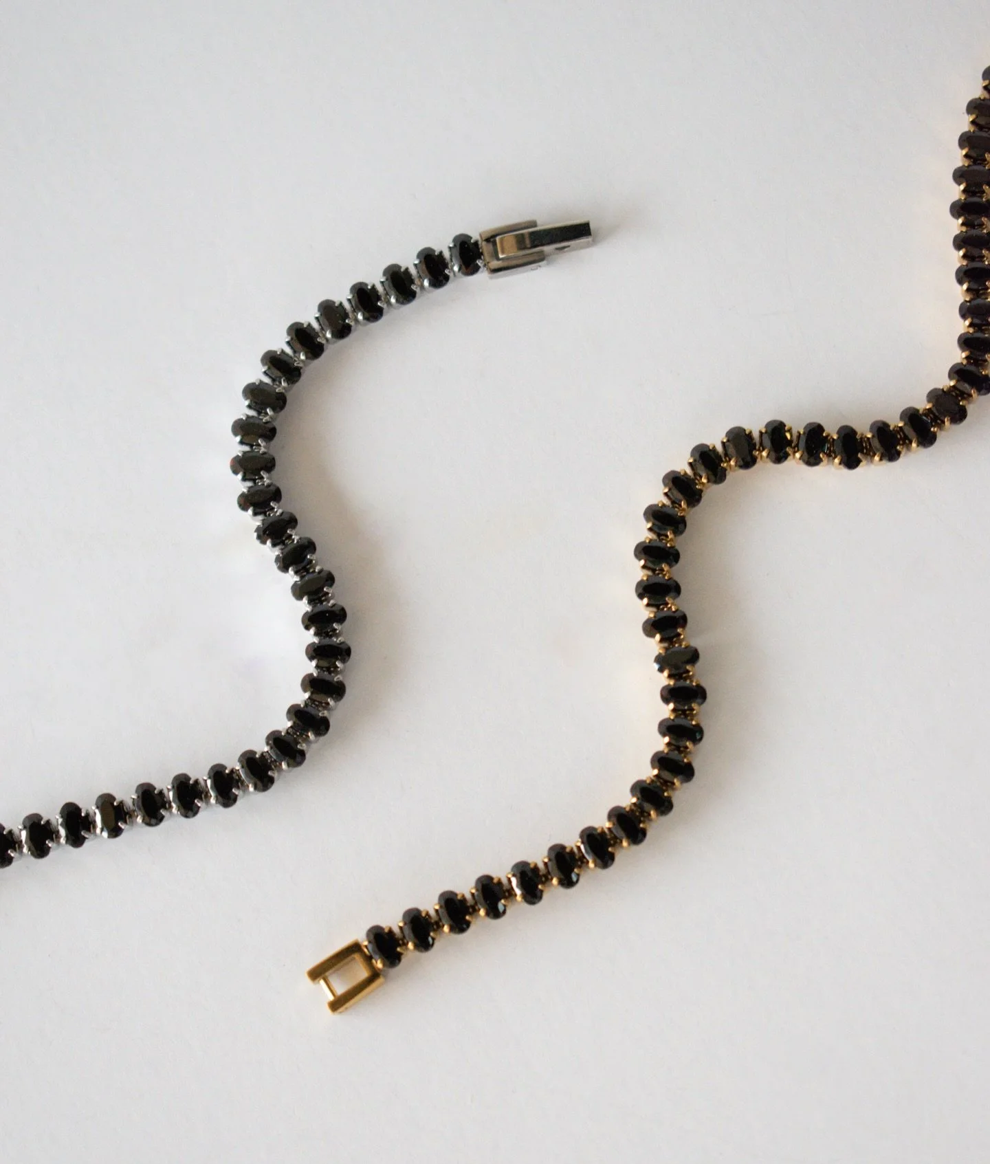 Black Oval Tennis Bracelets in stock! 🎾