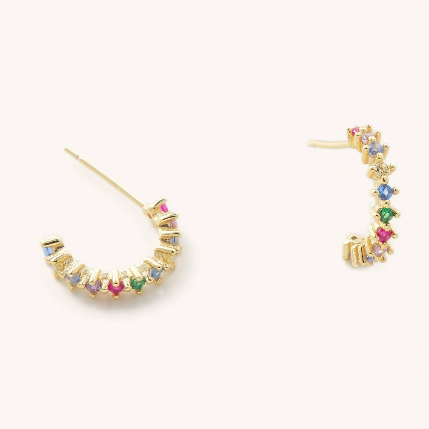 Josie Gold Rainbow Hoops