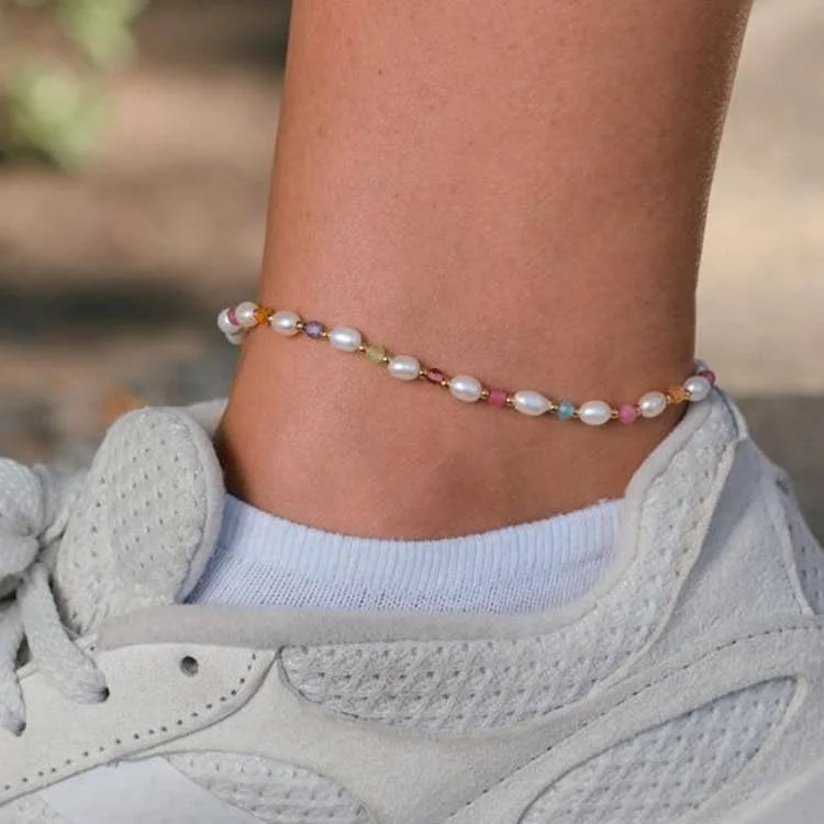 Beaded Pearl Anklet