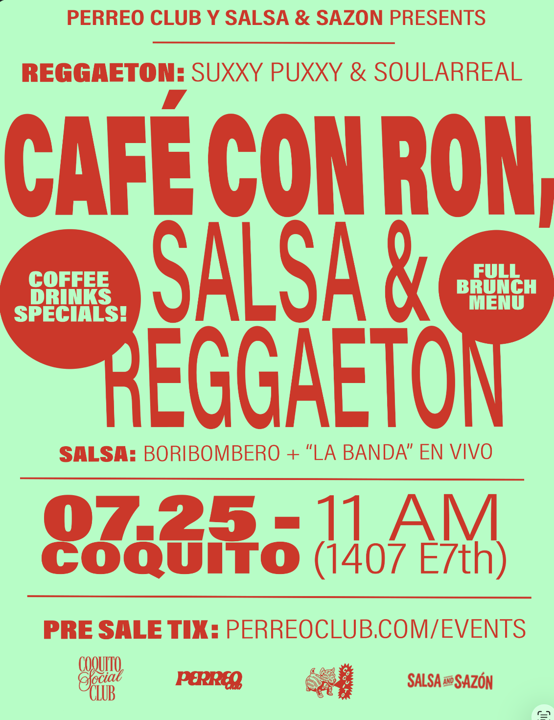 CAFE CON RON, SALSA Y REGGAETON 