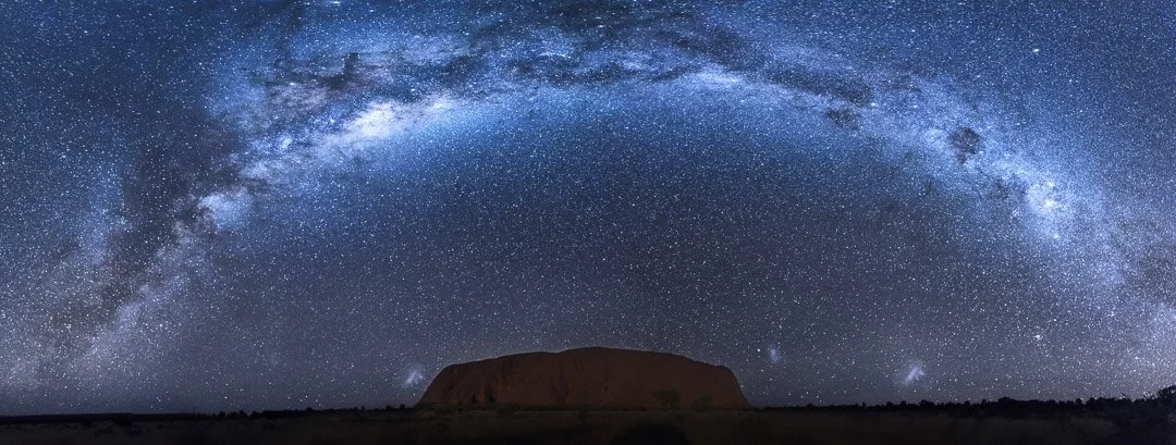 uluru, ayers rock, yulara, night sky, milky way, australia, northern territory