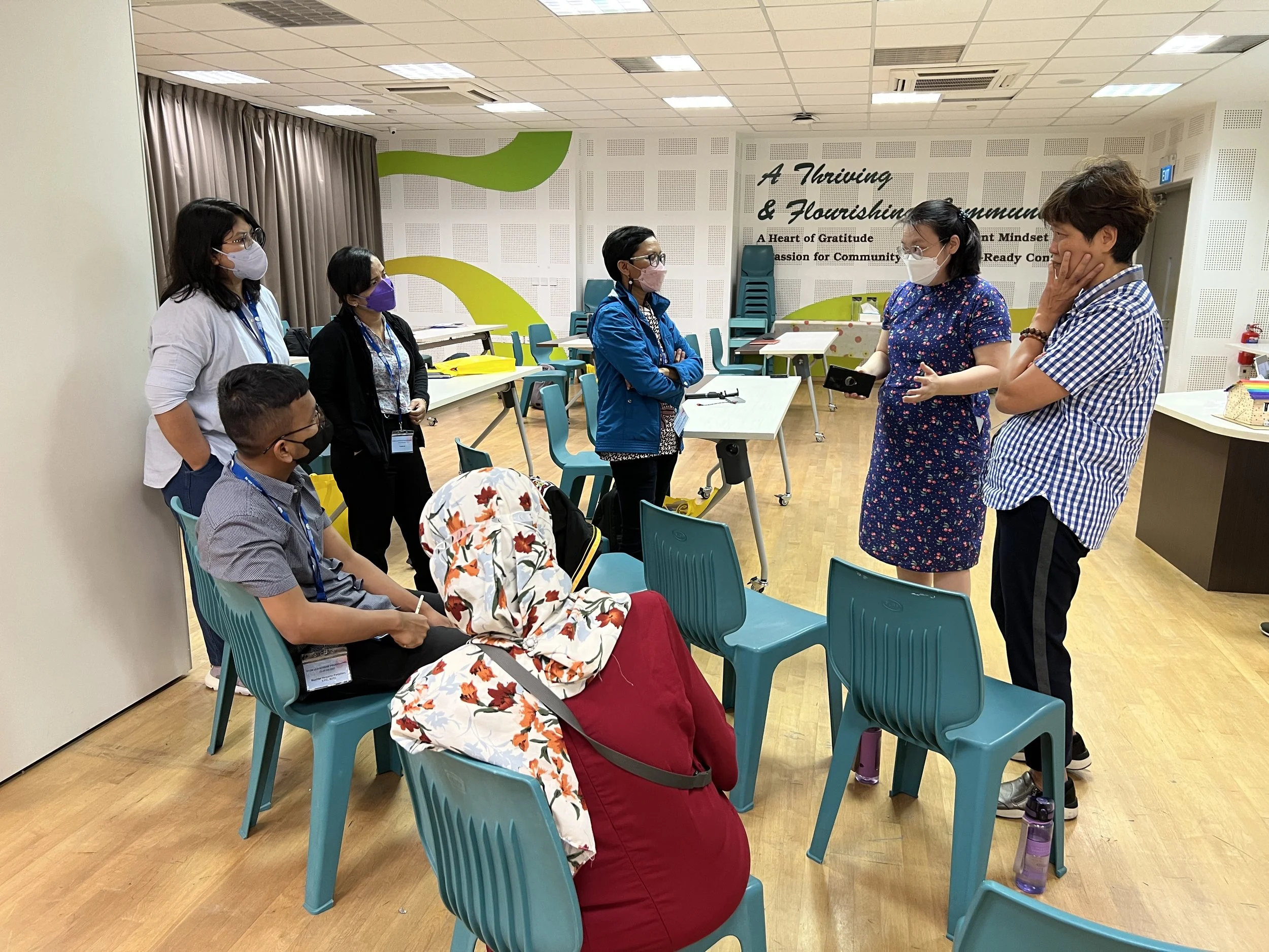  Participants interacting with school leaders at Westwood Primary School 