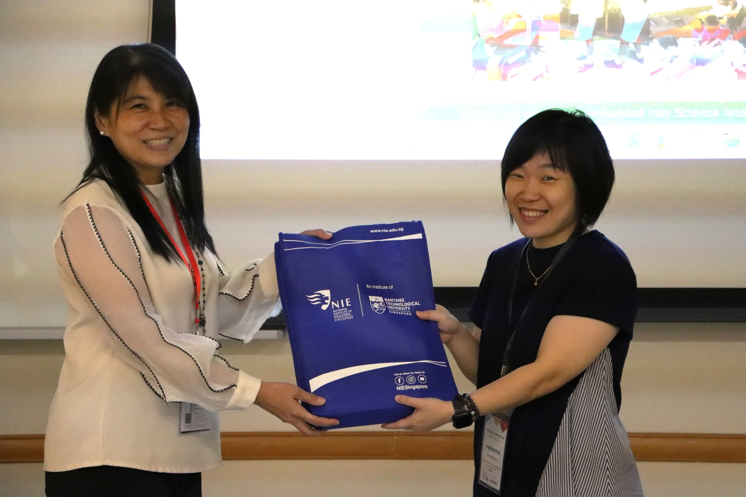 Sharing our gratitude with Ms Tan, ESEPP alumnus, following her engaging presentation during the symposium.