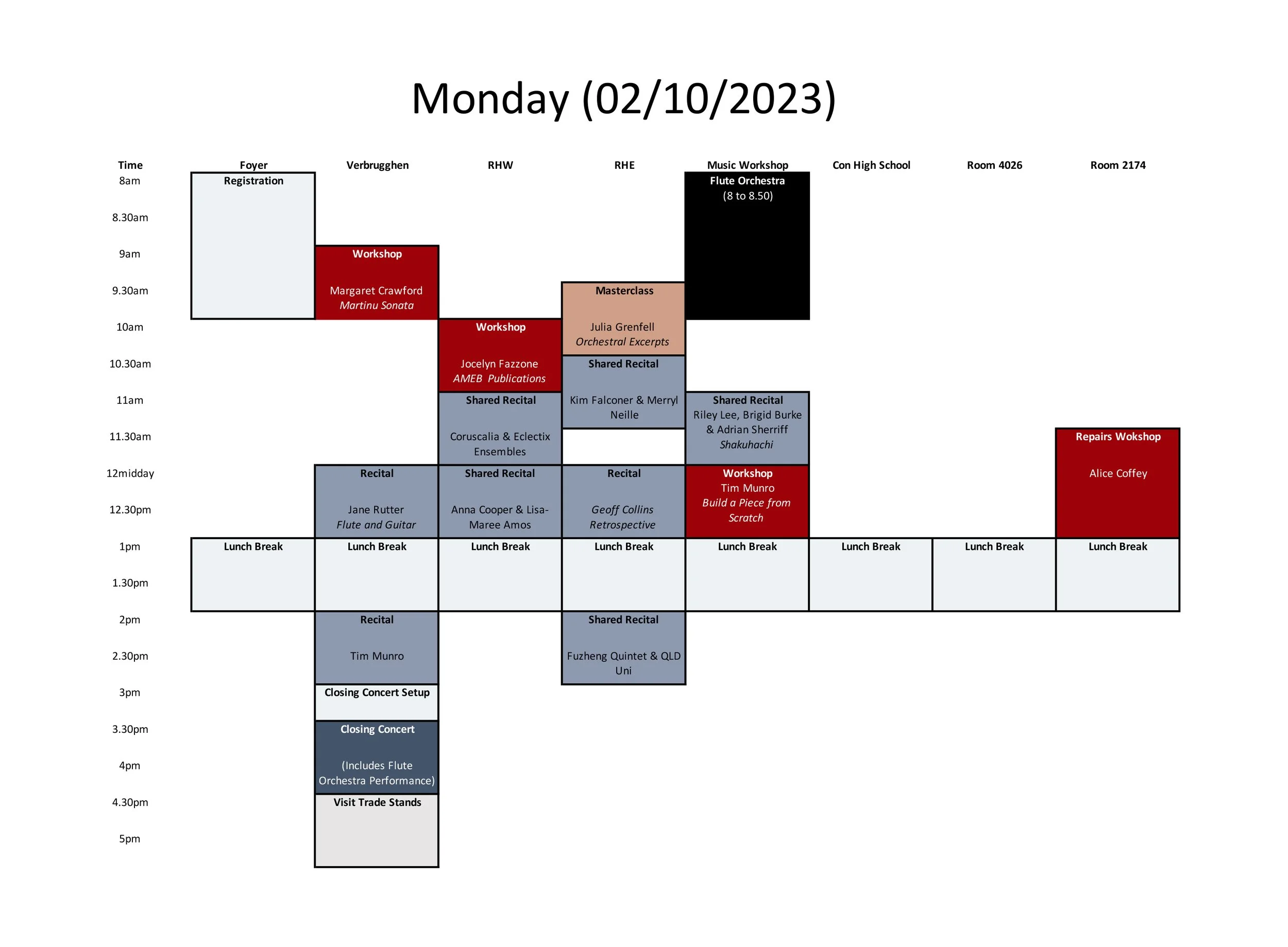Festival Program — Australian Flute Festival