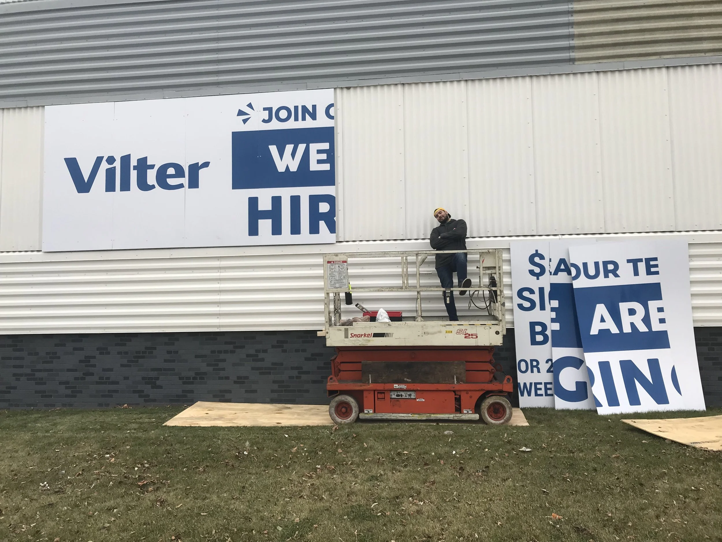 Vilter Sign Installation 1.jpeg