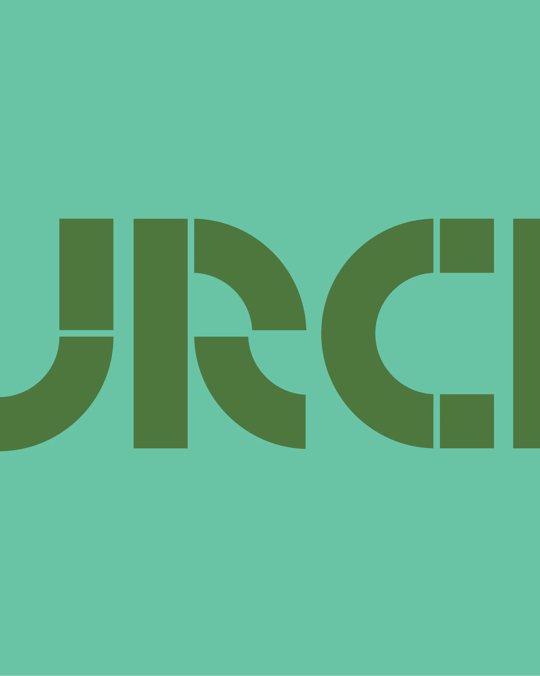 Partial view of the J.P. Morgan logo in dark green on a light green background.