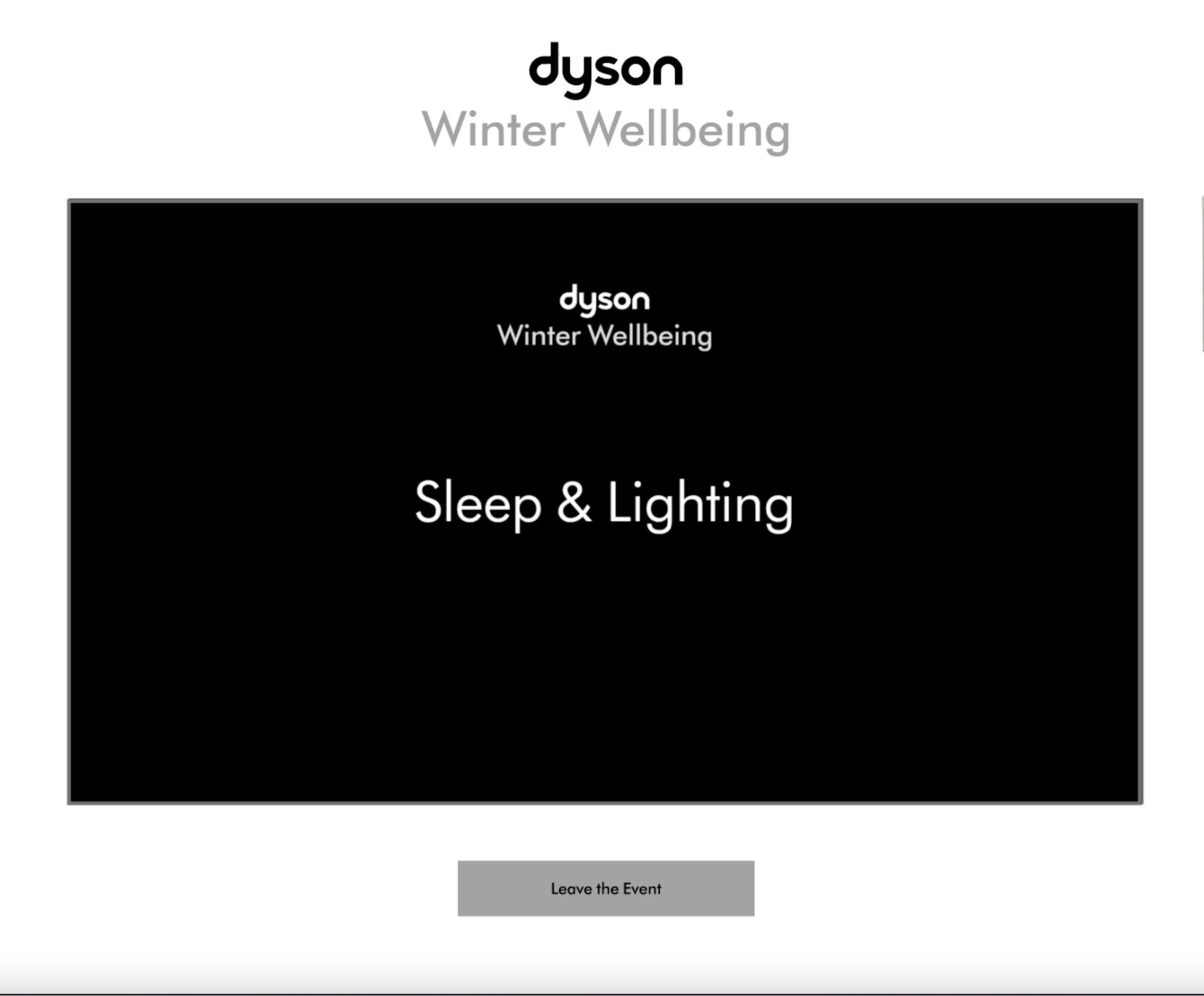 Dyson | Winter Wellbeing