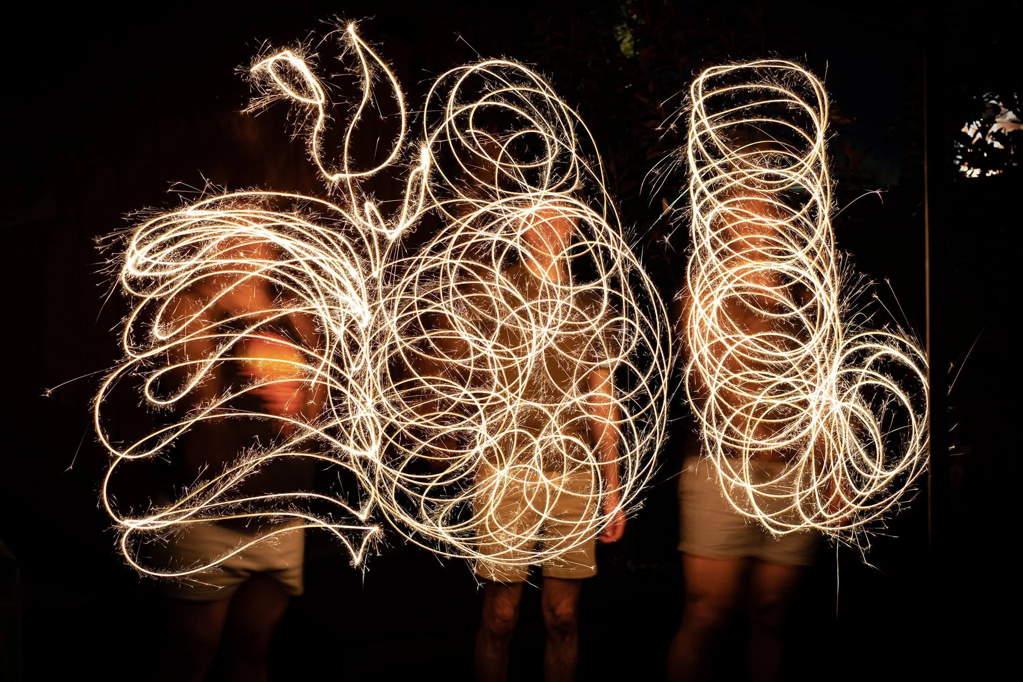 Sparklers, NYE 2021.