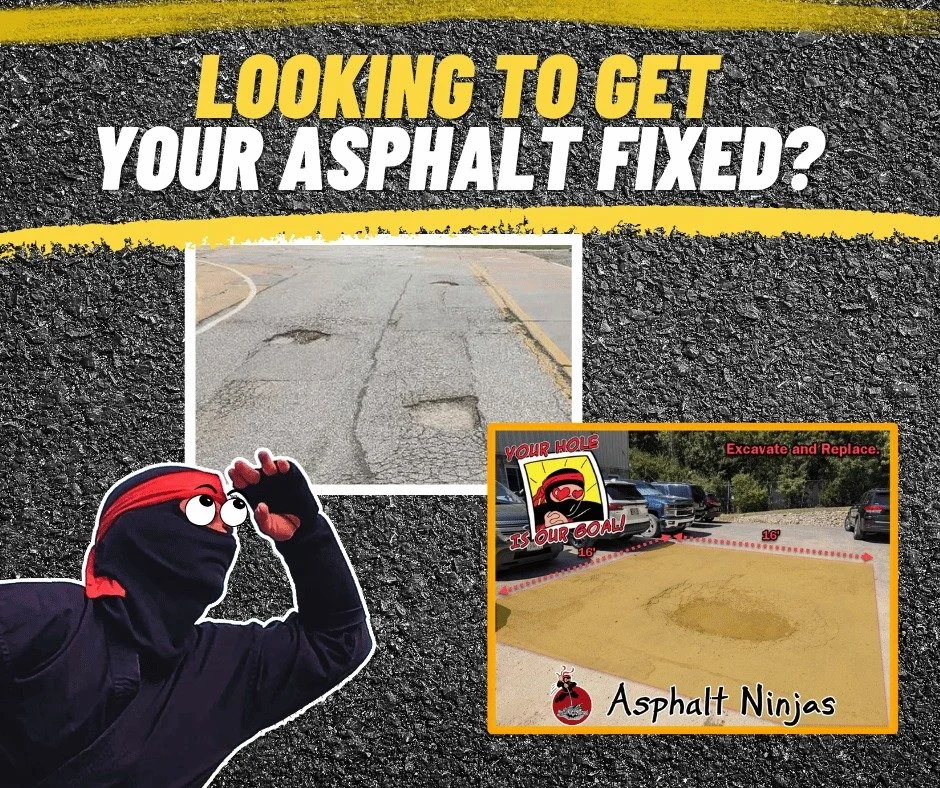 Getting your asphalt repaired has never been easier! Fill out our online form, attach a photo of your work zone, and get your free quote back in no time! 

 #asphaltrepair #asphaltninjas #potholes #curbappeal #parkinglotrepair #PotholePatrol #skinpat