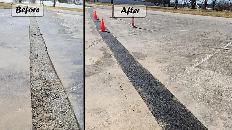 Asphalt Ninjas Utility Repair Before and  After Image