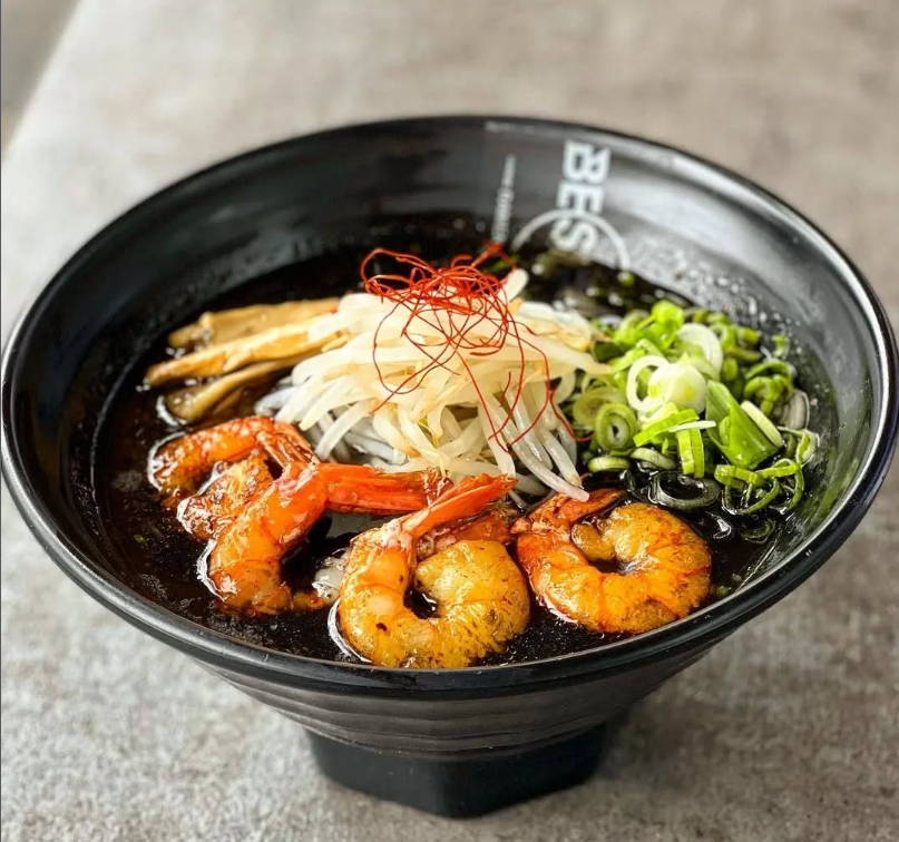 Squid Ink Ramen and Grilled Shrimp.png