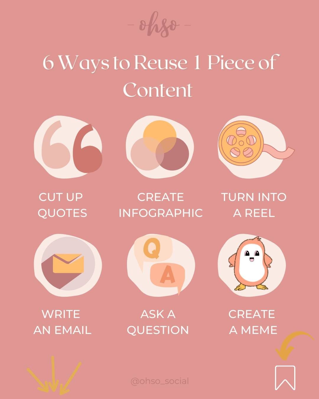 Repurpose, recreate, reuse! 

Save this one for next time you are creating content. 

What is your favourite form of content to make? 
.
.
.
.
.
#socialmediamanager #smallbusiness #socialmediamarketing #contentstrategy #design #contentcreation #digit