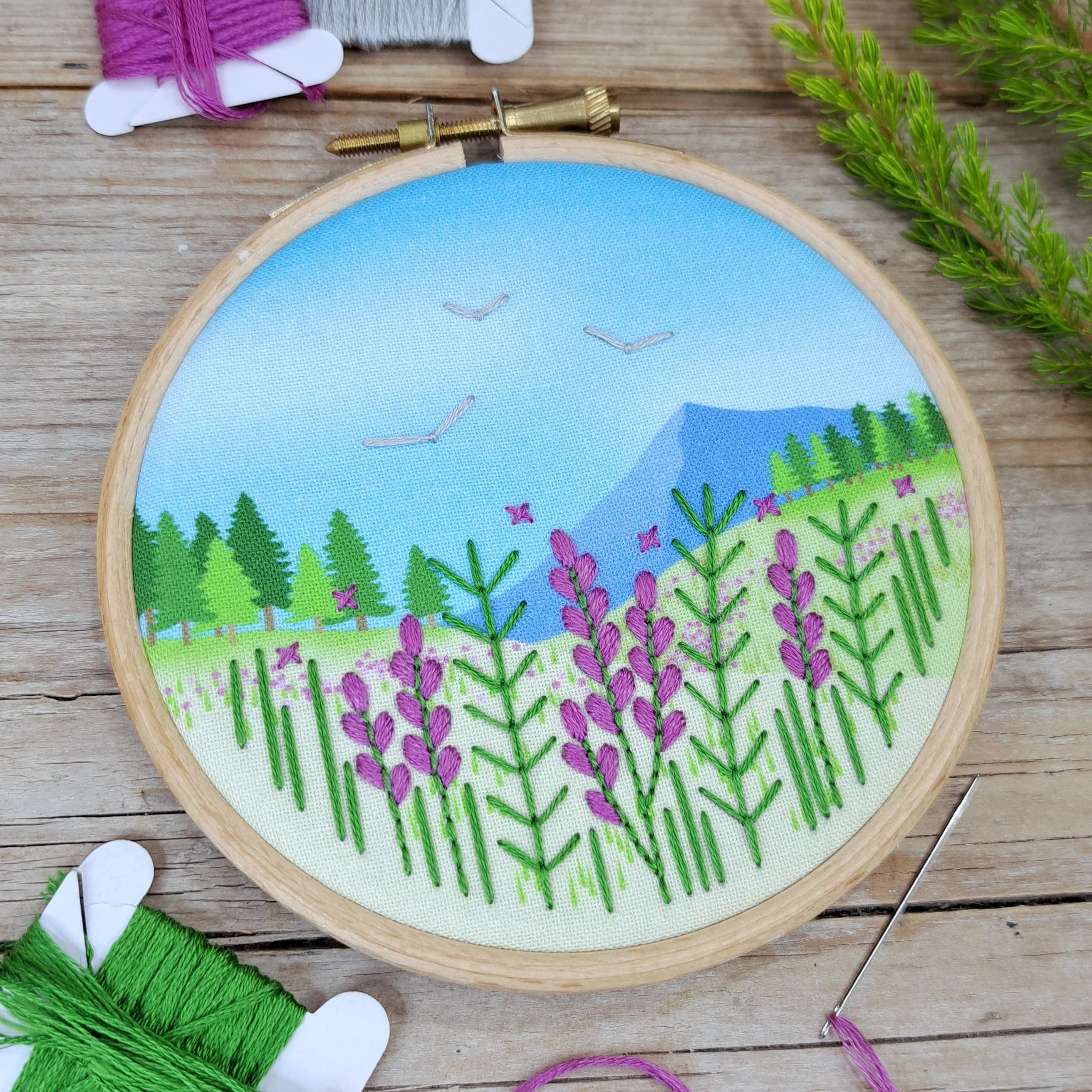 Heather Hills Embroidery Kit