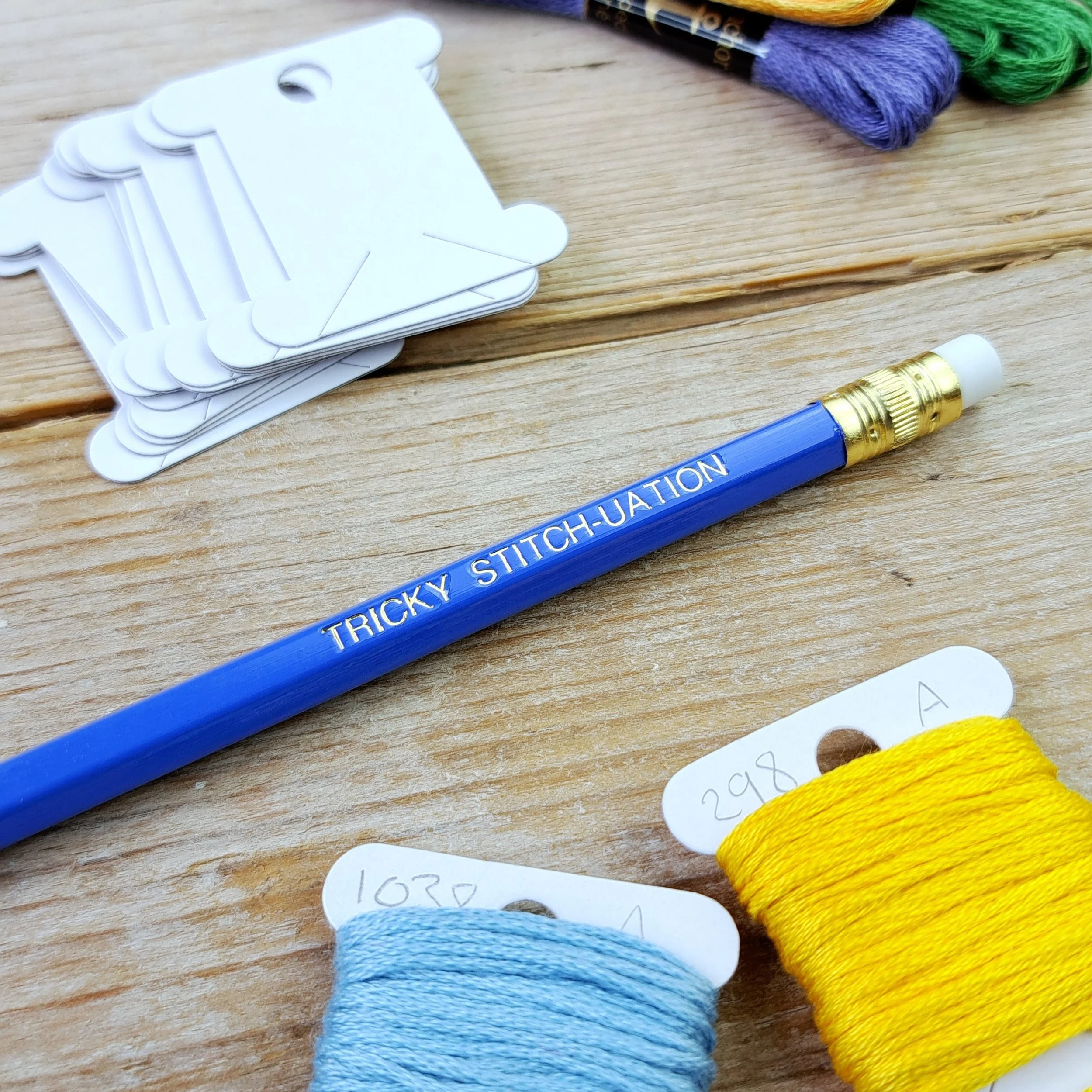 Tricky Stitch-uation - Blue HB Pencil