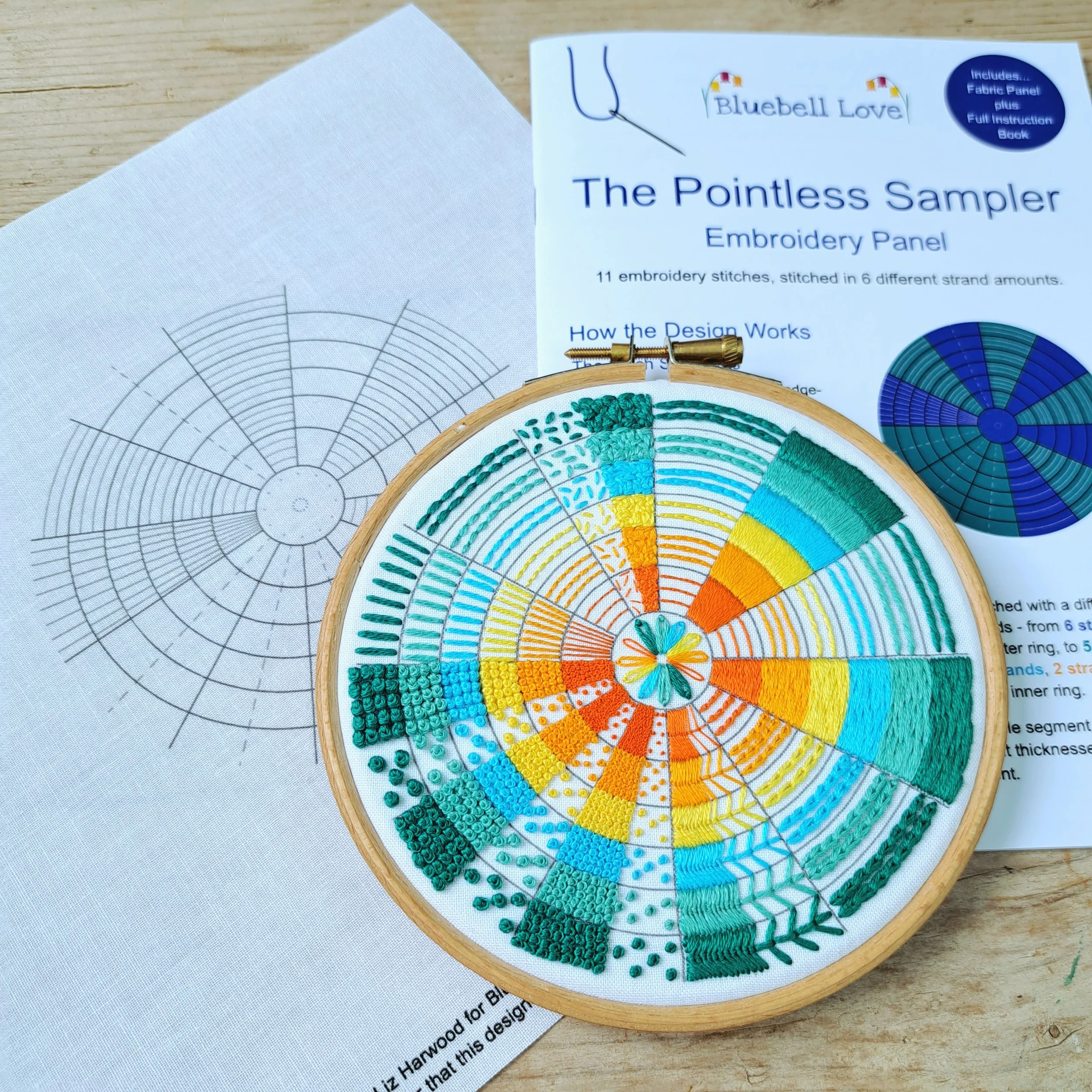 The Pointless Sampler Embroidery Panel