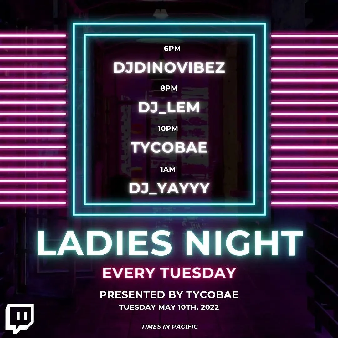 LADIES NIGHT with the BAE FAMILY! 😍🥰closing the night from 1AM PST / 6PM AEST🥳😍🥰👨&zwj;👩&zwj;👧&zwj;👦👨&zwj;👩&zwj;👧&zwj;👦 ALL TIMES IN PST